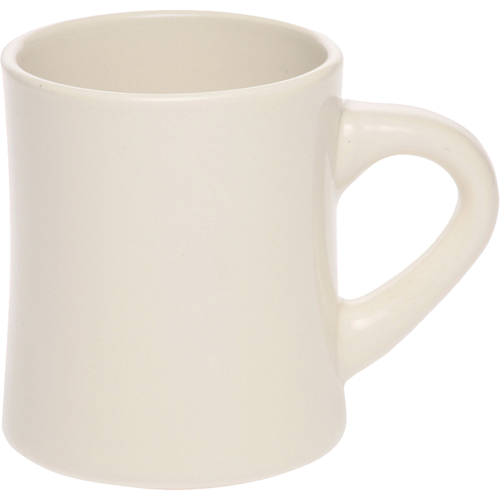 12 oz. Thick curved Ceramic Diner Mugs w/ Custom Logo