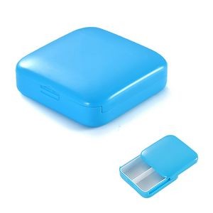 Portable Slide Lid Pill Case With Two Compartments 12