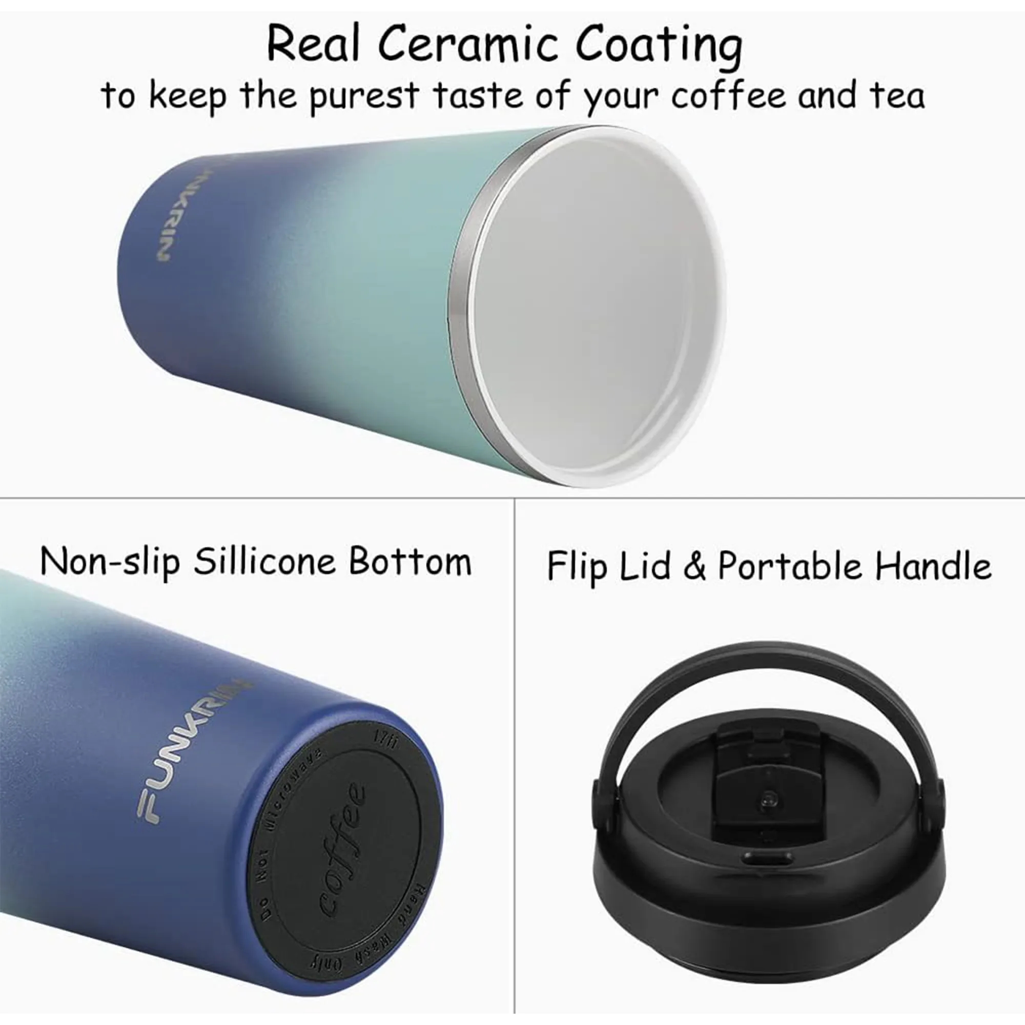 Insulated Double Wall Vacuum Travel Mug with Handle - 25 oz 8