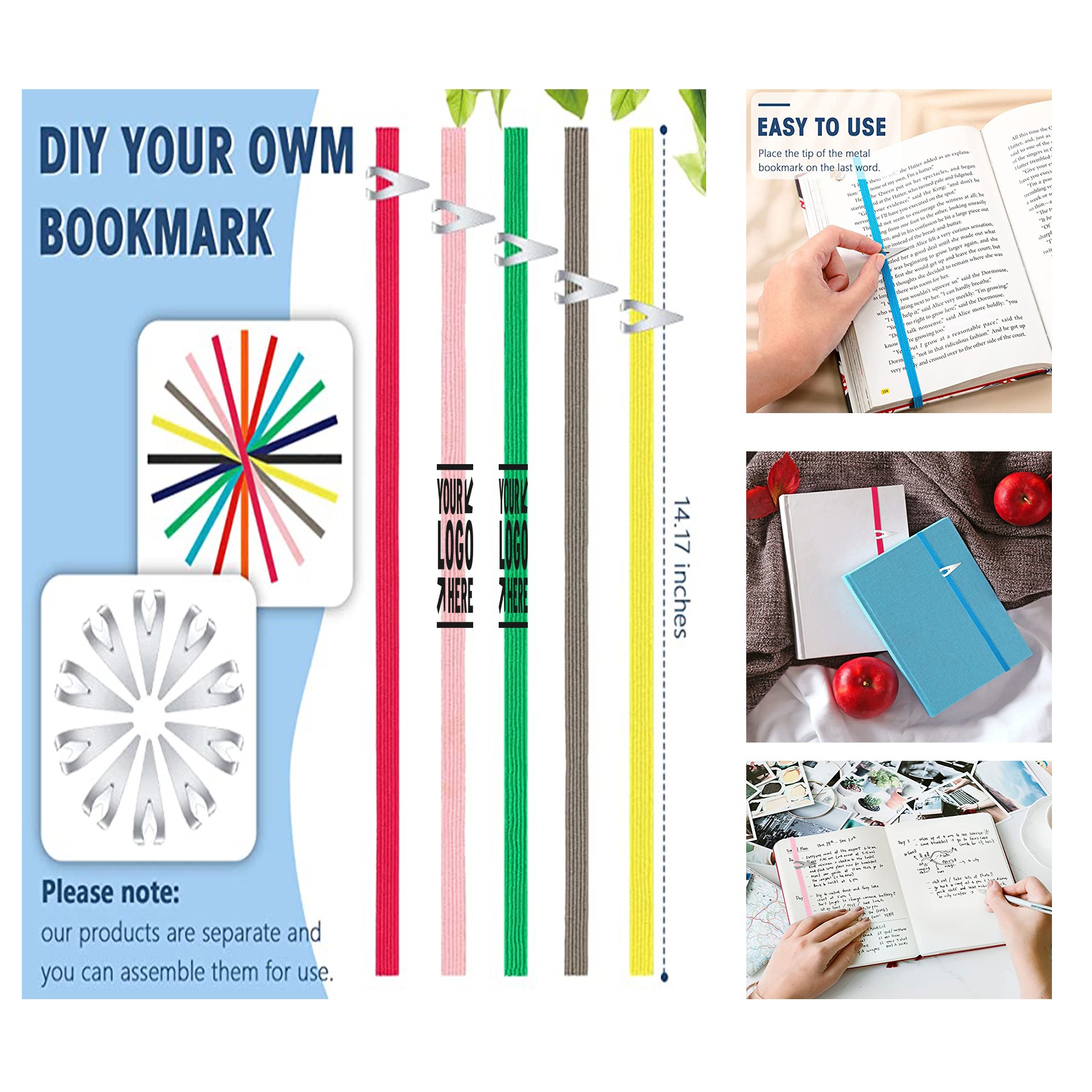 Creative Elastic Strap Color Bookmark 2