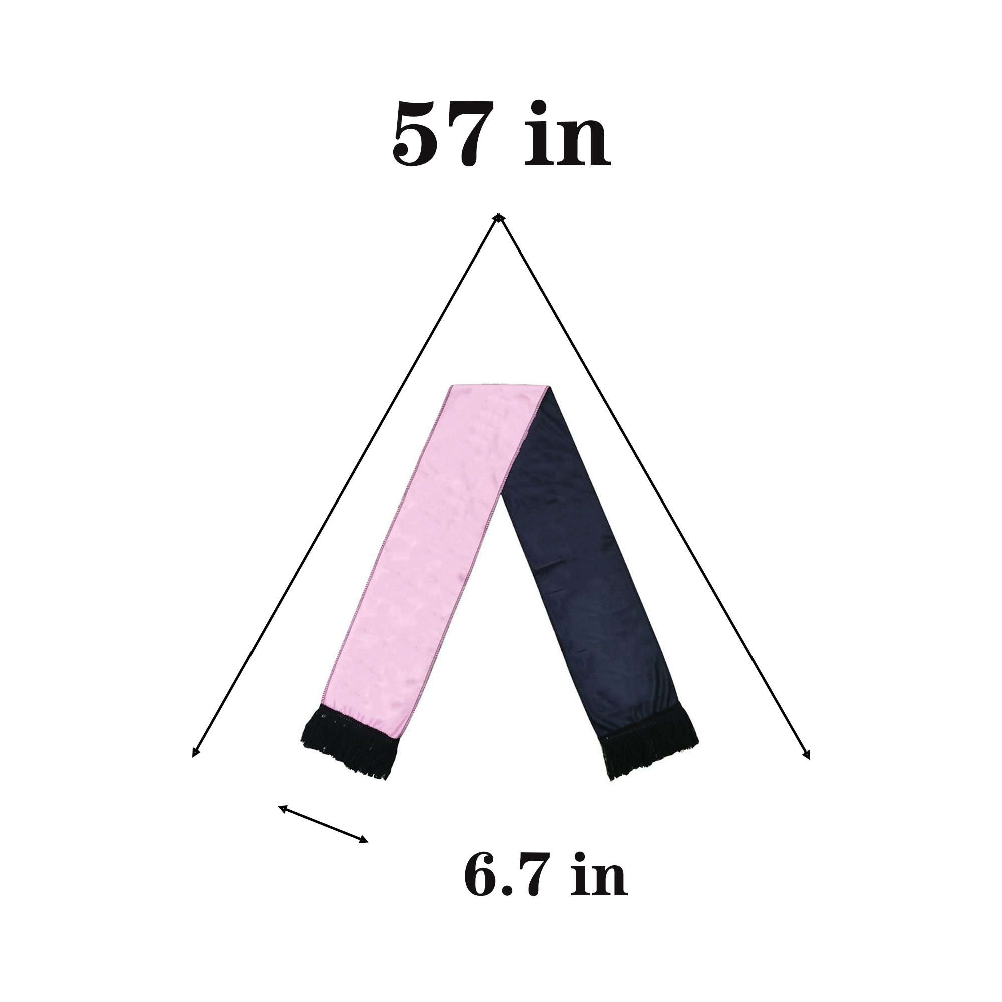 57" x 6.7" Polyester fan tassel scarf 3
