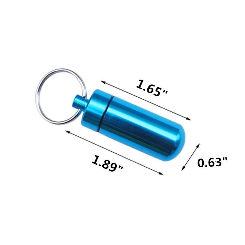 Aluminum Metal Pill Box with Keychain Rush Service 4