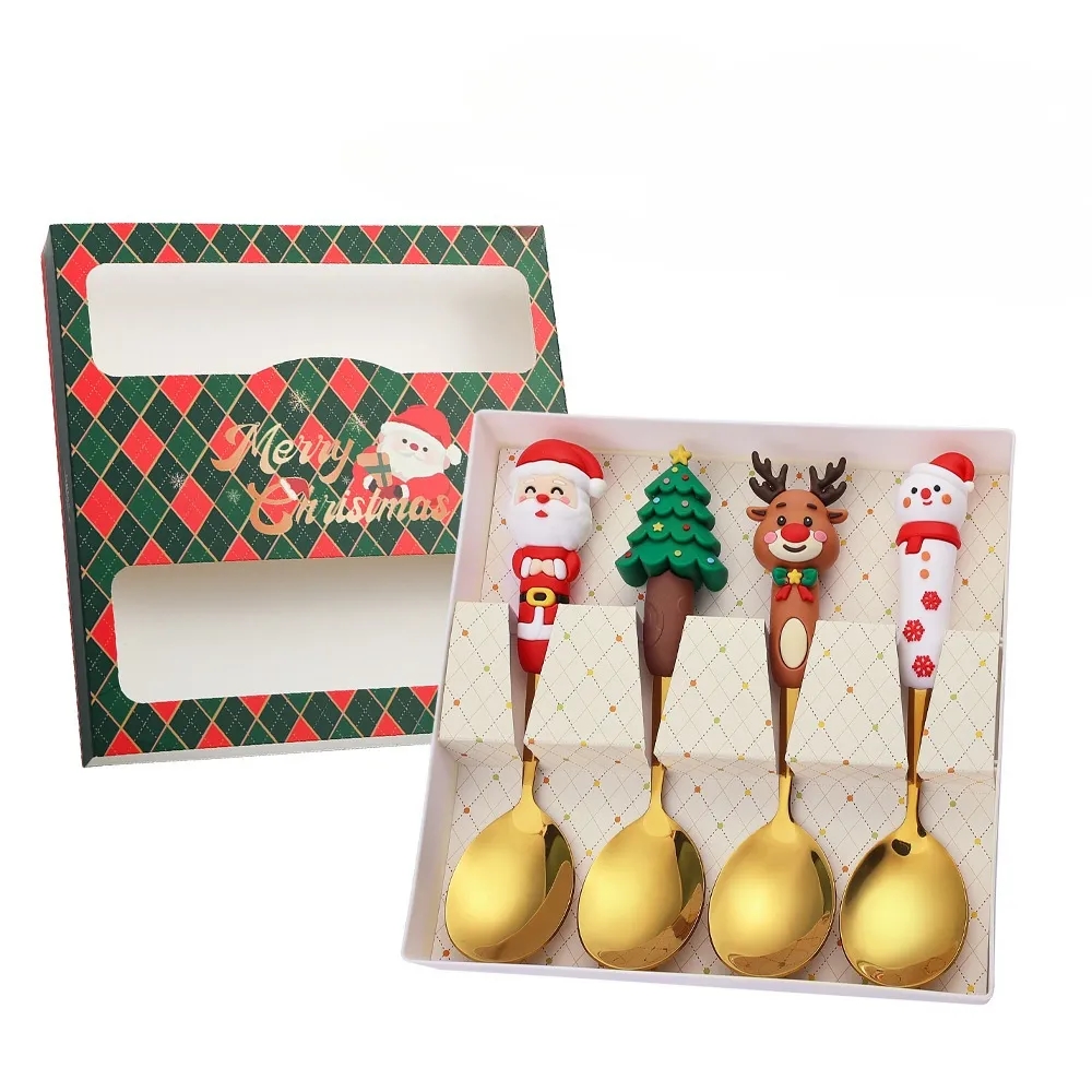 christmas spoon and fork set 6