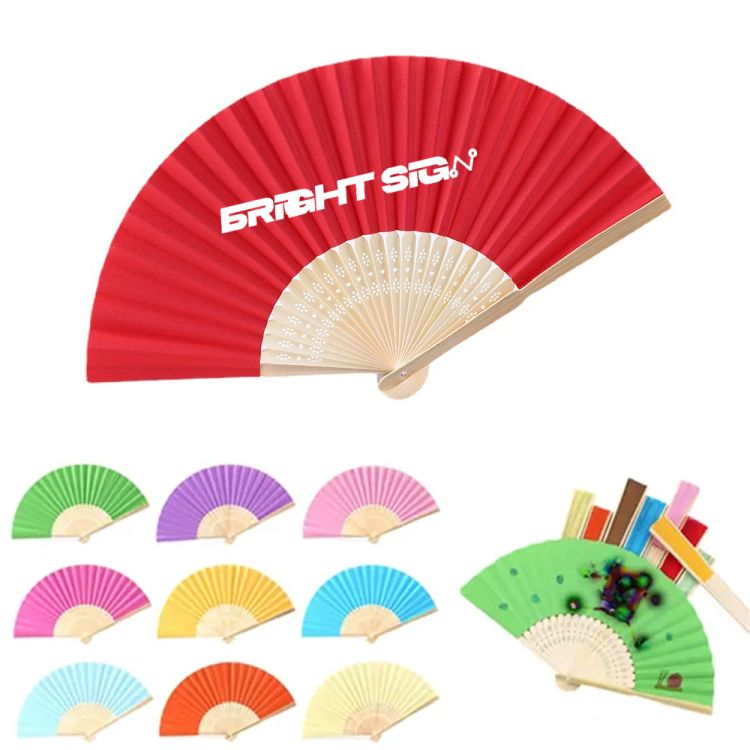 Portable Paper Bamboo Folding Fan 2