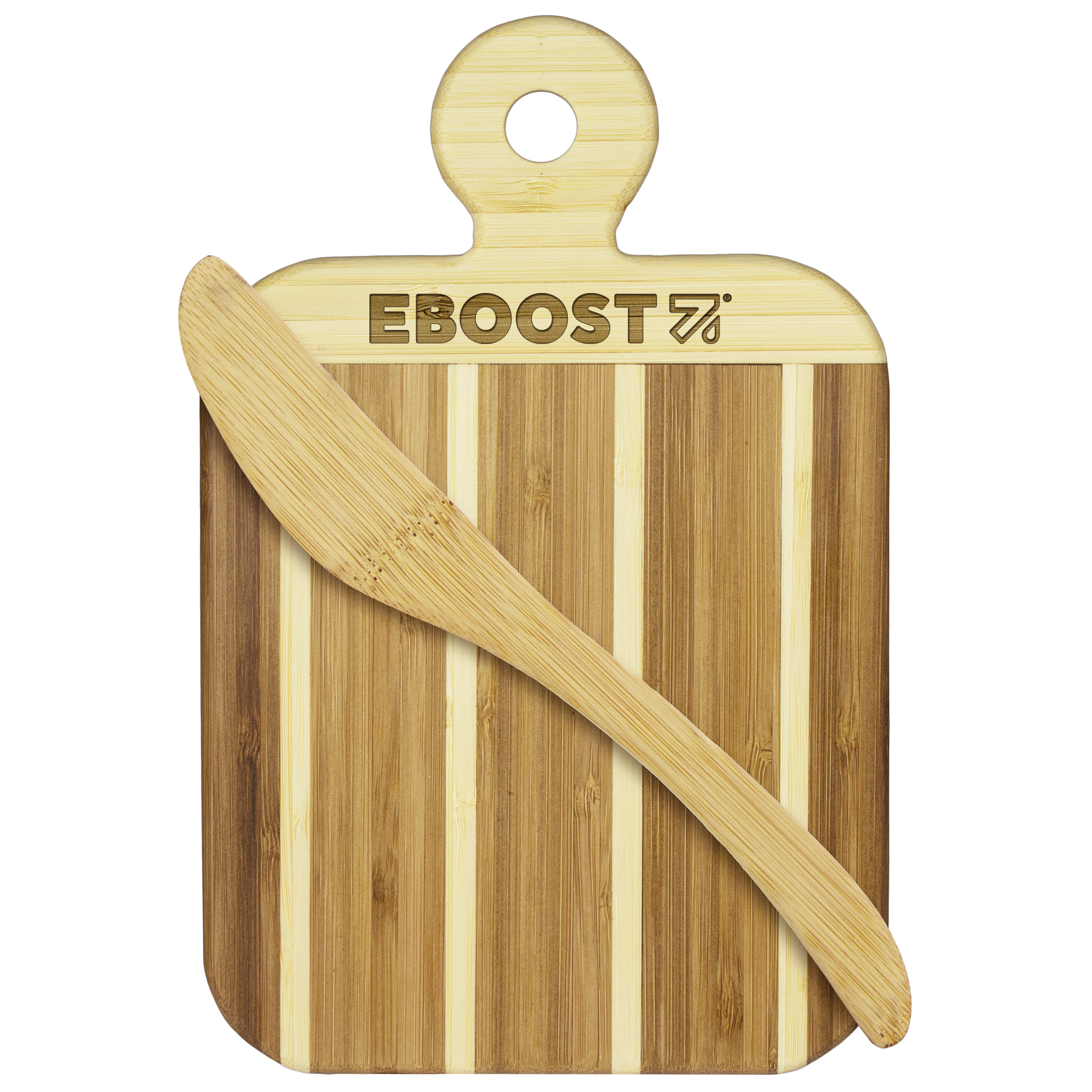 Striped Paddle Board with spreading knife