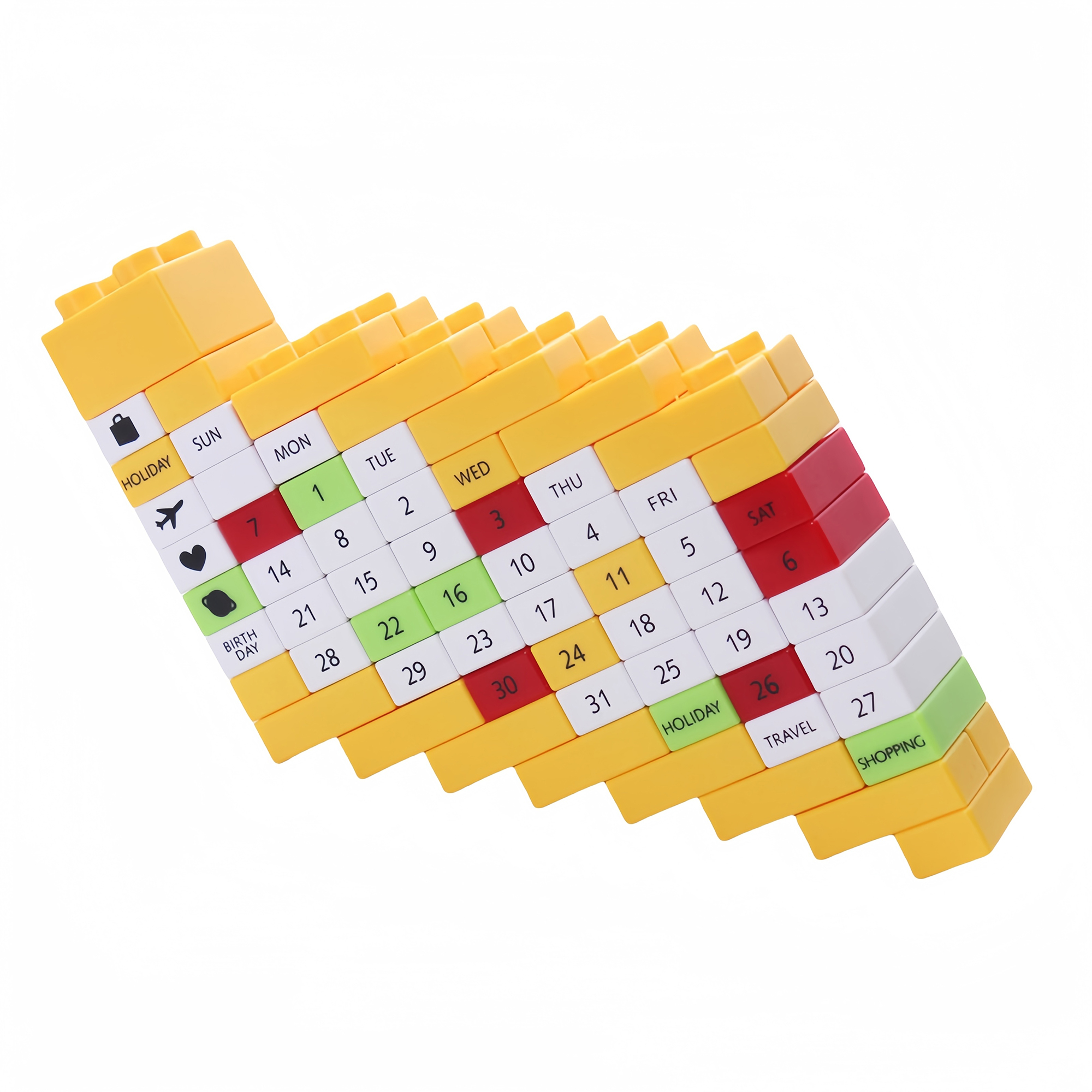 Eco-Friendly Reusable Block Perpetual Calendar 2