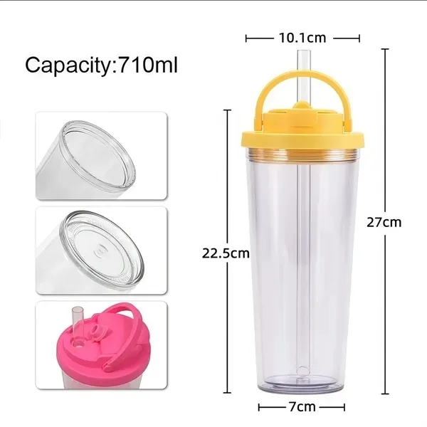 24oz Boba Tumbler - Insulated Cup with Lid & Straw 3