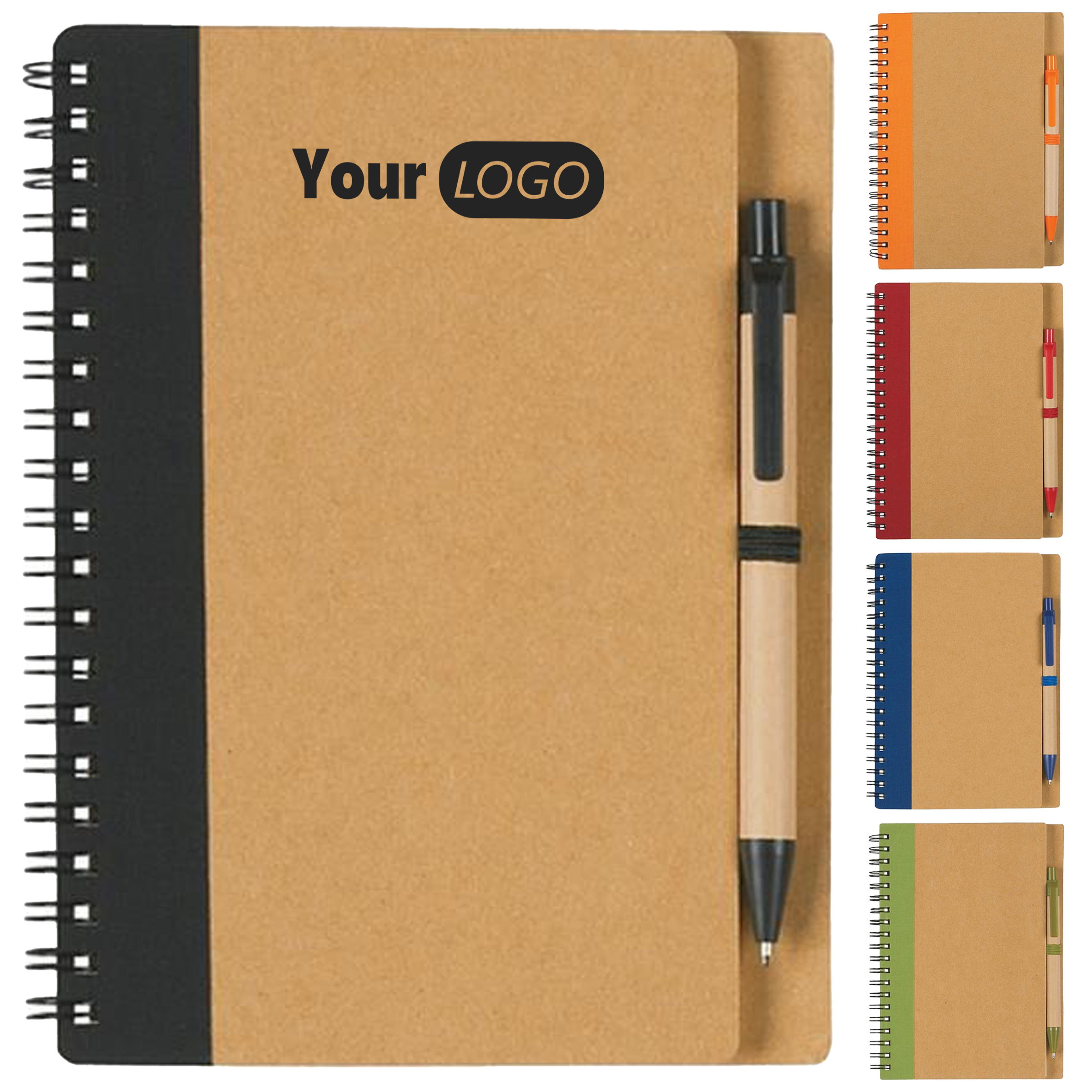 Kraft Paper Splicing Cover With Pen Notebook 7