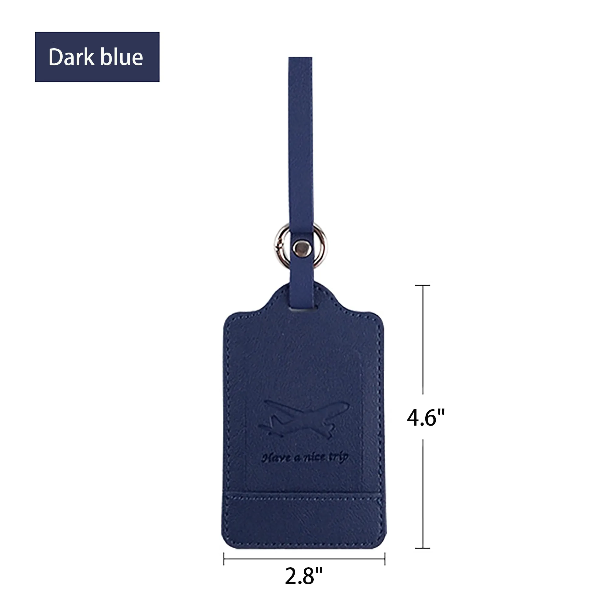 4.6"x2.8" Leather Luggage Spotter Tag 3