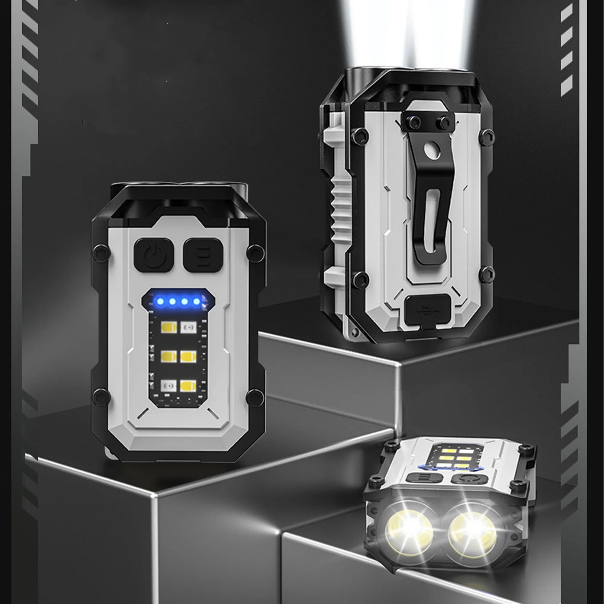 Mini Keychain Flashlight with Clip 3