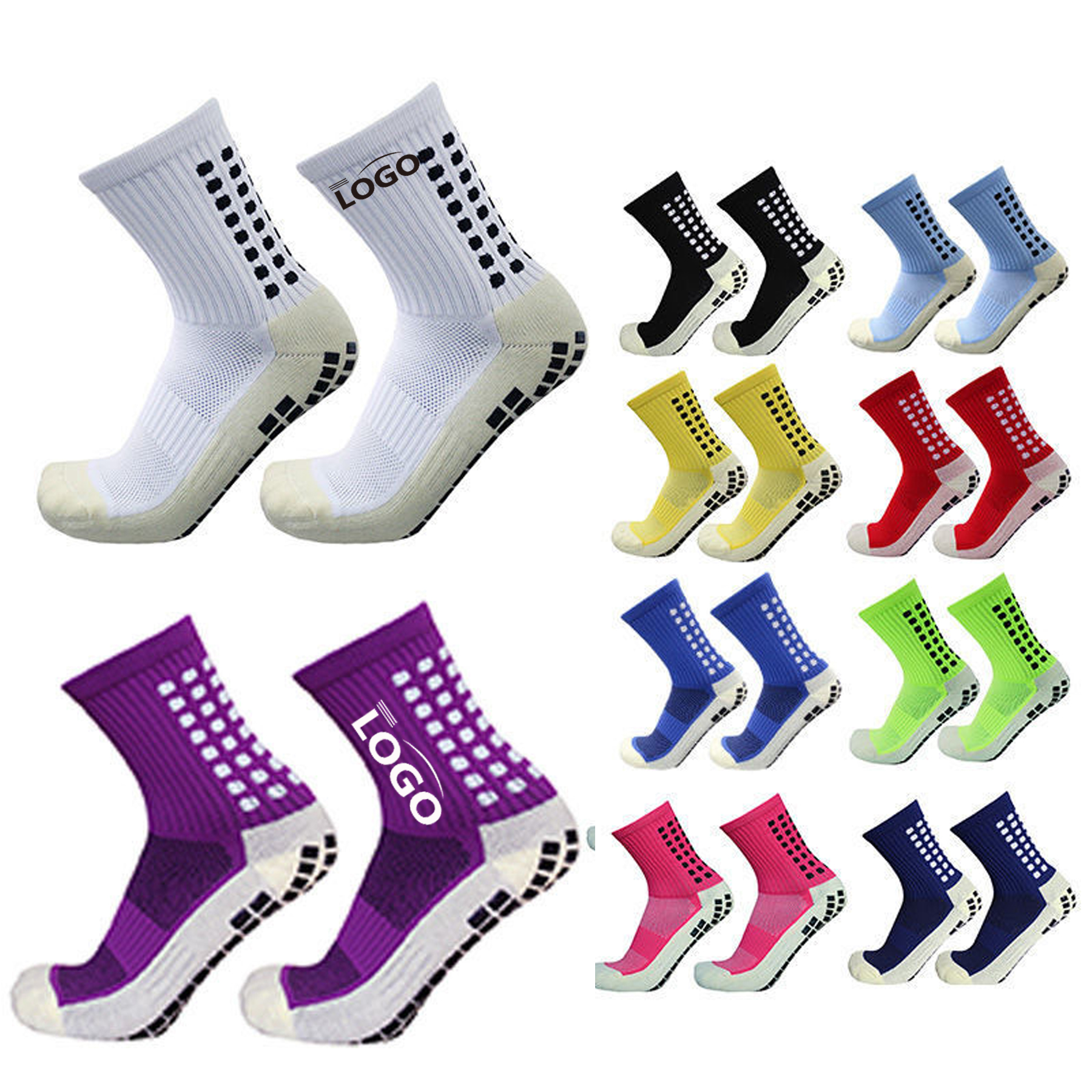 Sports Football Grip Anti-slip Socks 2