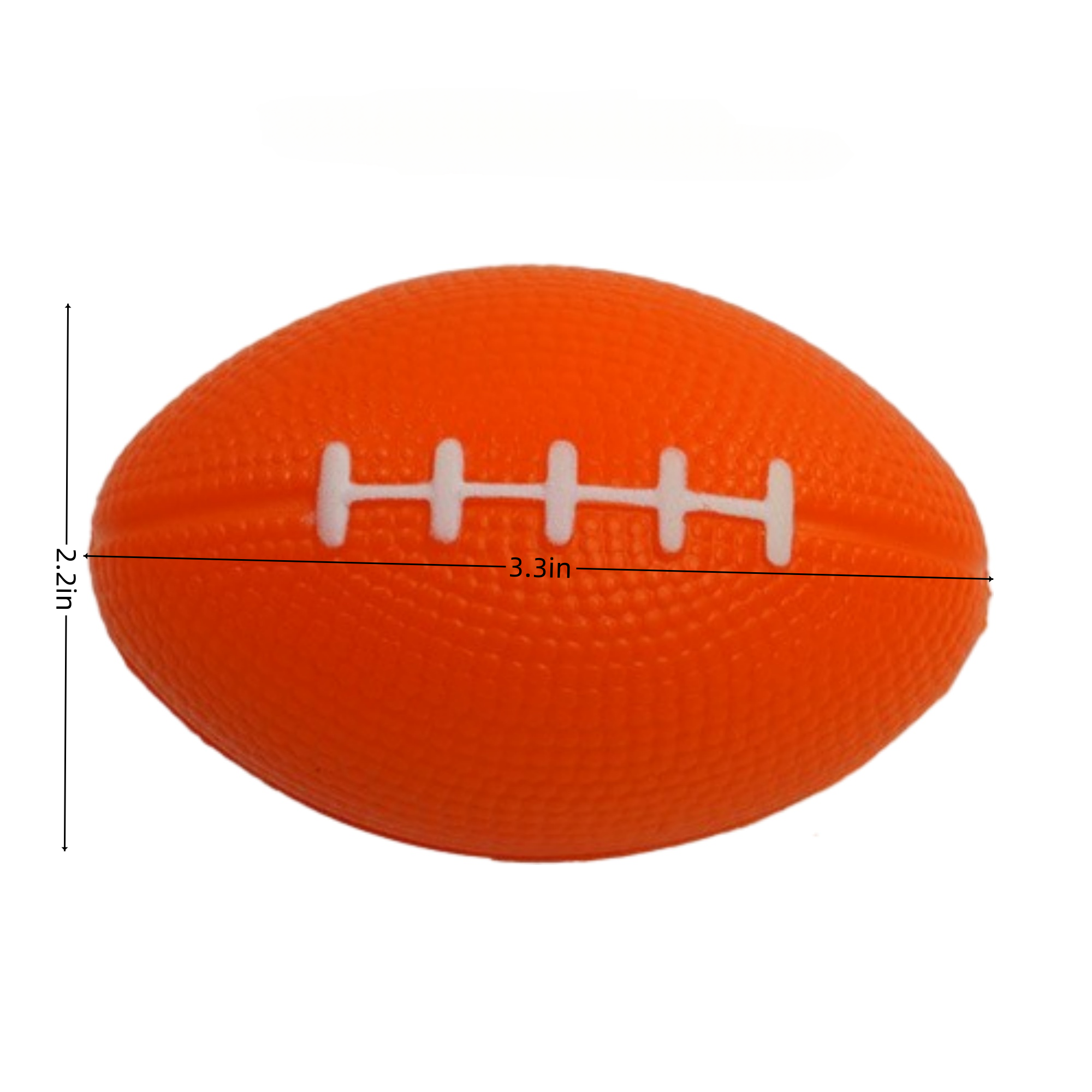 3.3" Mini Rugby Ball Squeezie Stress Reliever 3