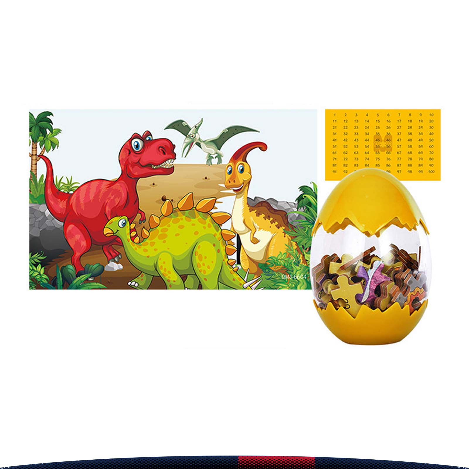 Dinosaur Egg 60pcs Wooden Puzzle 6