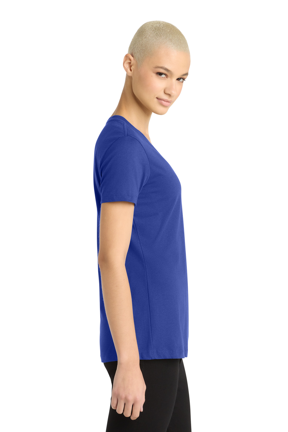 District - Women's Perfect Weight V-Neck Tee. DM1170L 126