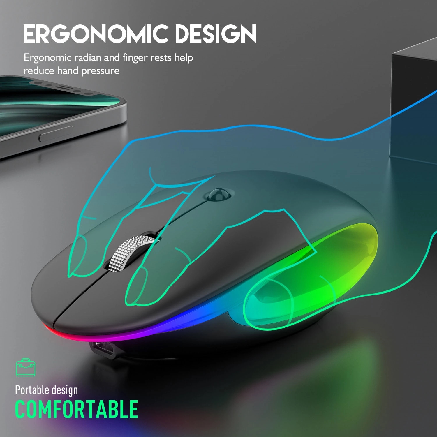 Bluetooth 5.1 Wireless 2.4G Gaming Mouse 14 Rgb 3