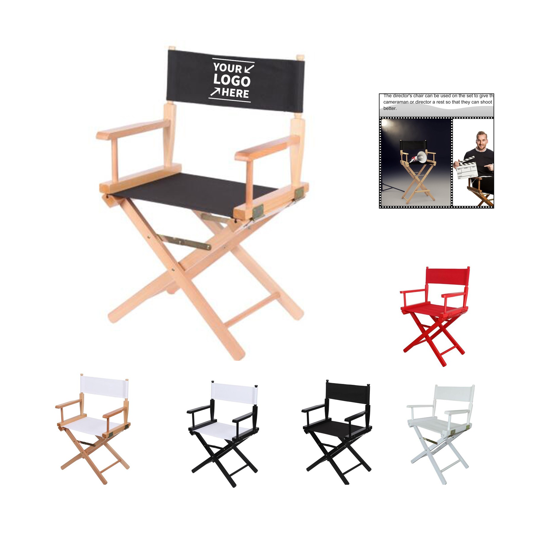 Portable Replacement Cover Canvas for Directors Chair