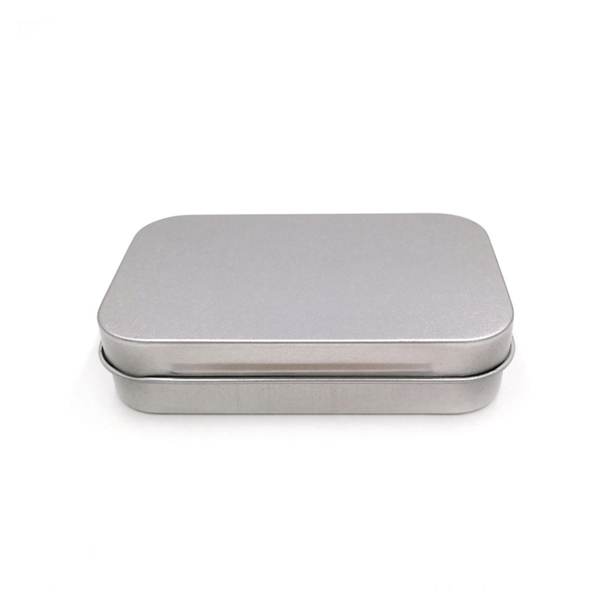 Large Rectangular Hinged Tin Box Empty 6