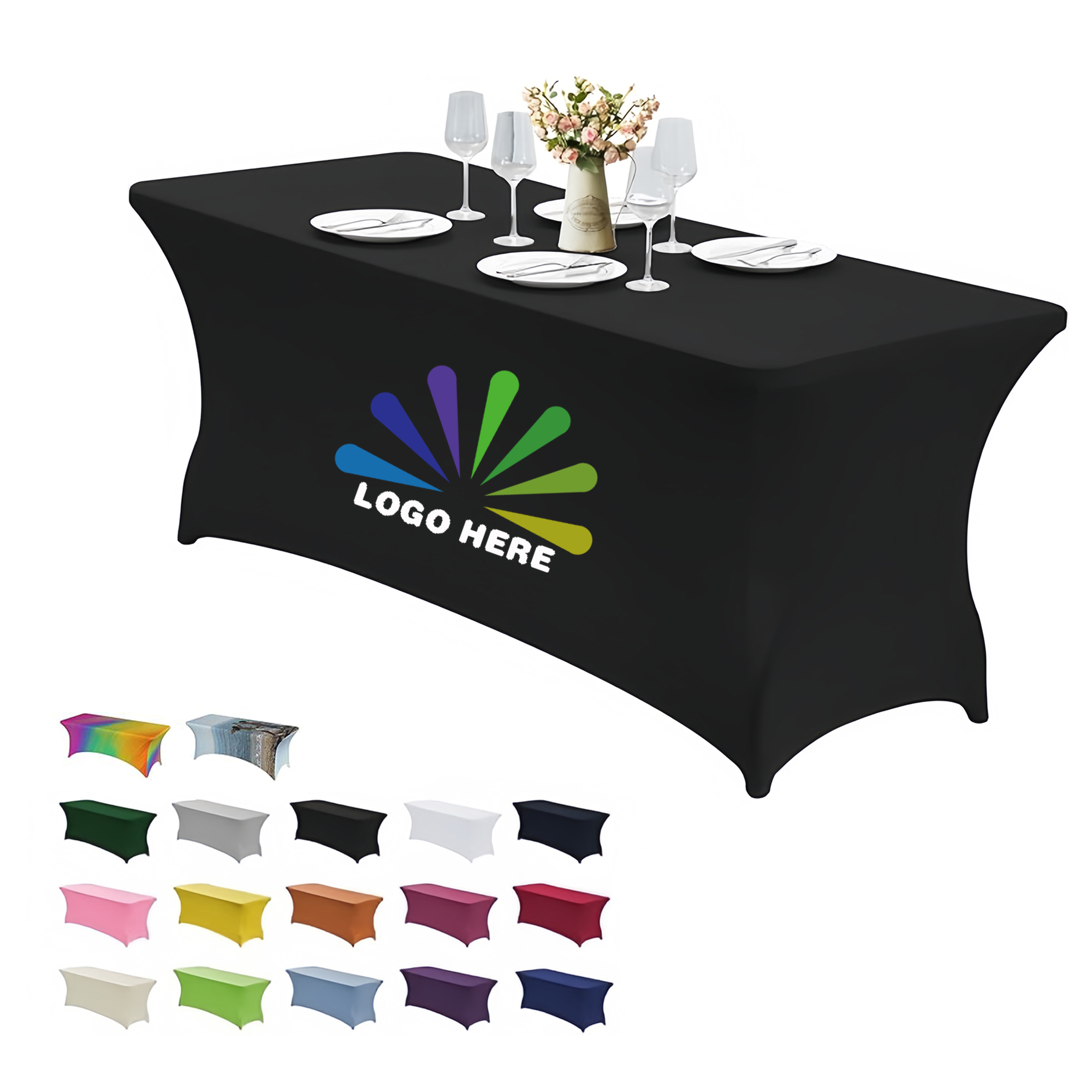 Custom Color 6ft Stretch Tablecloth 4