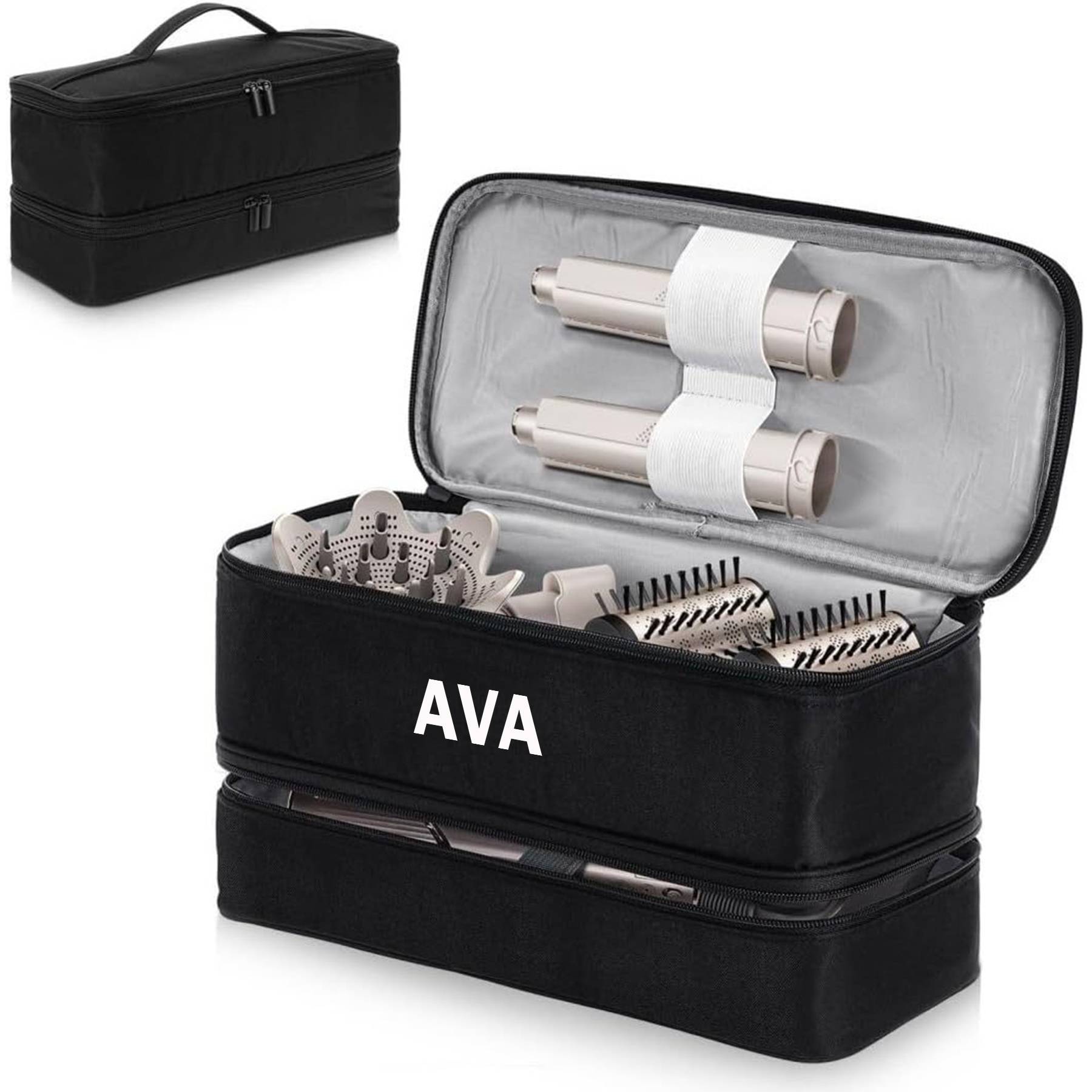 Double Suitcase Curly Hair Stick Storage Bag 4