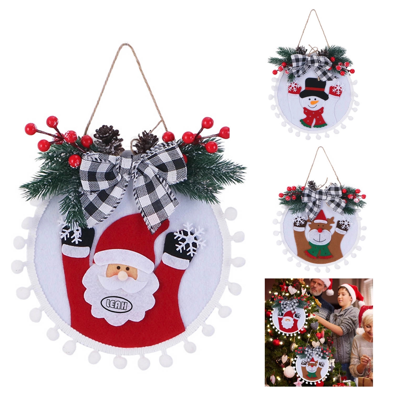 Small Merry Christmas Wreaths For Front Door 1