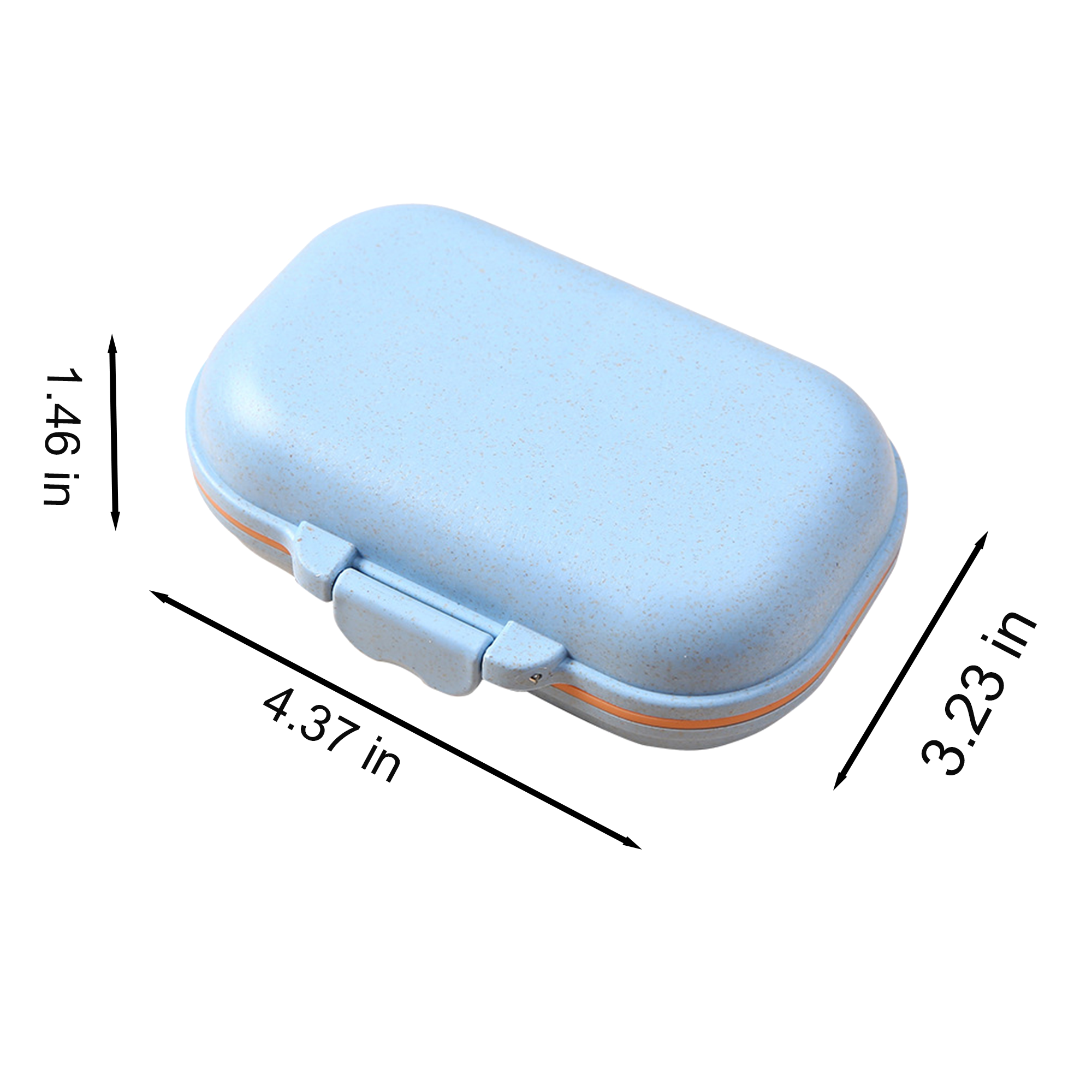 Wheat Portable 7-Compartment Pill Box 4