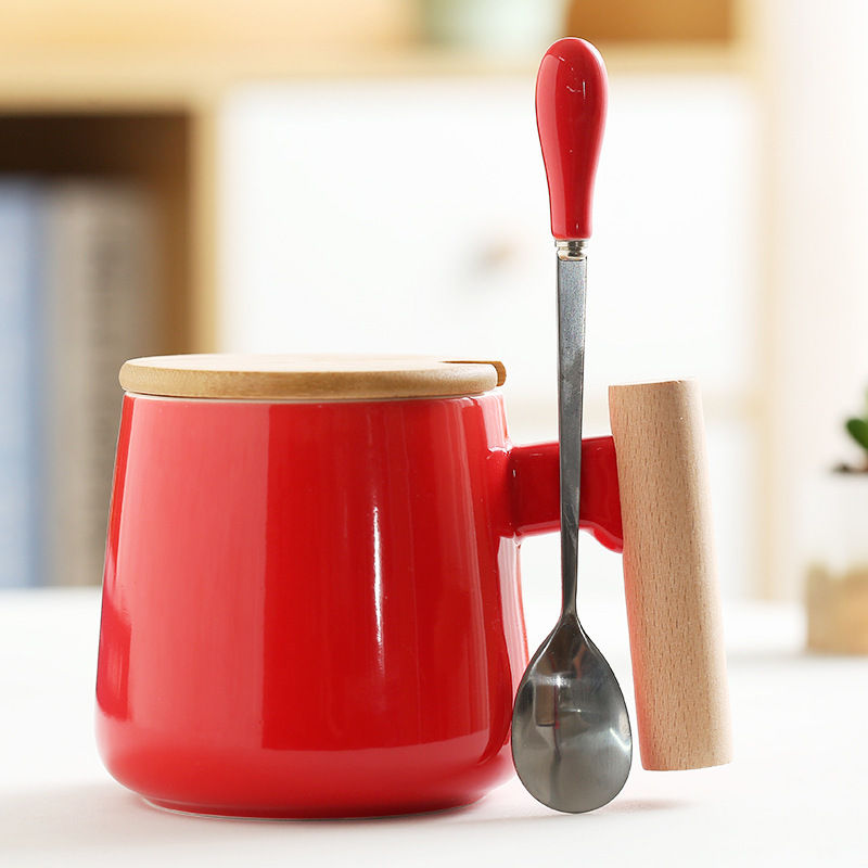 11.5oz Ceramic Mug With Wooden Handle / Coffee Mug 3