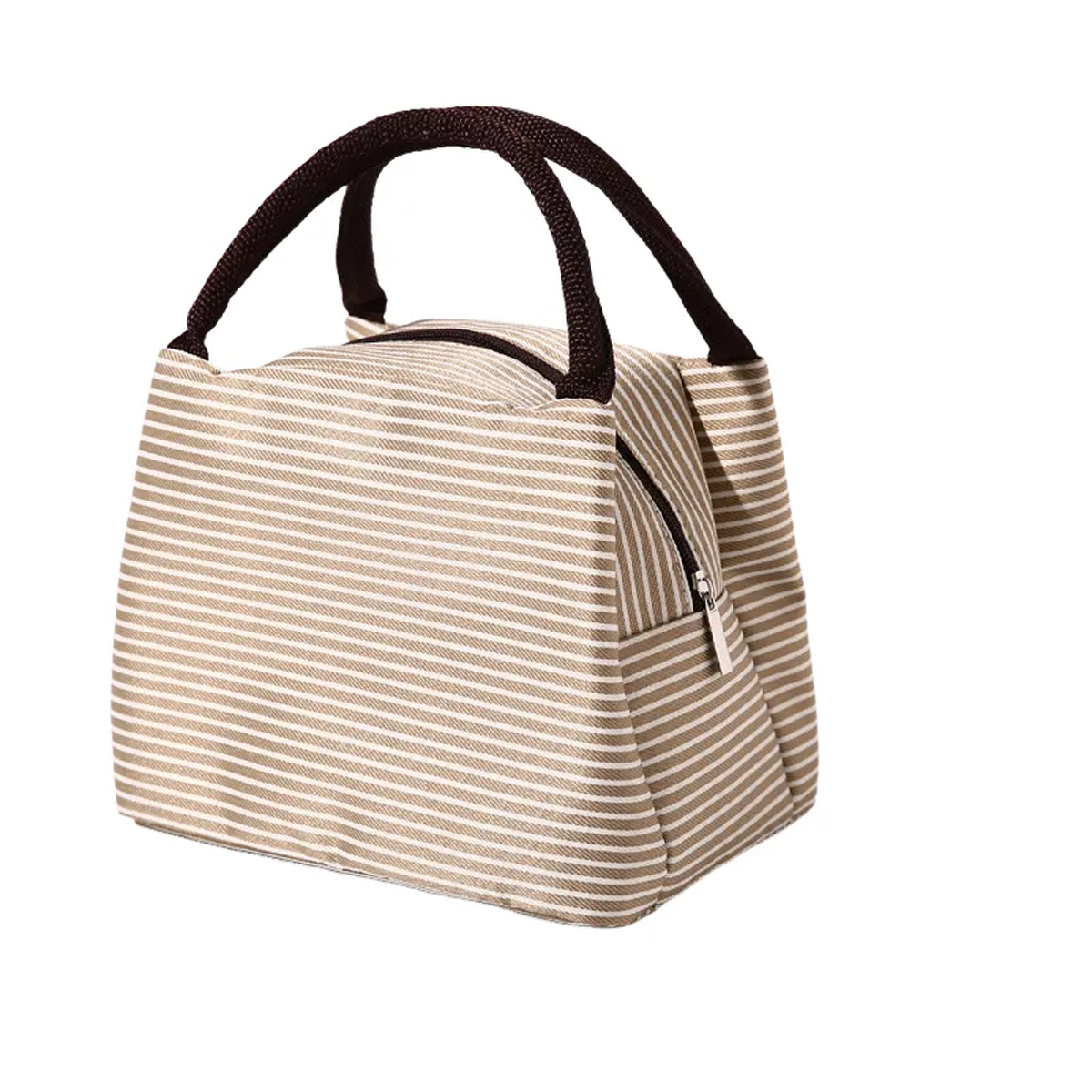 Insulated Lunch Bag with Striped Design 1