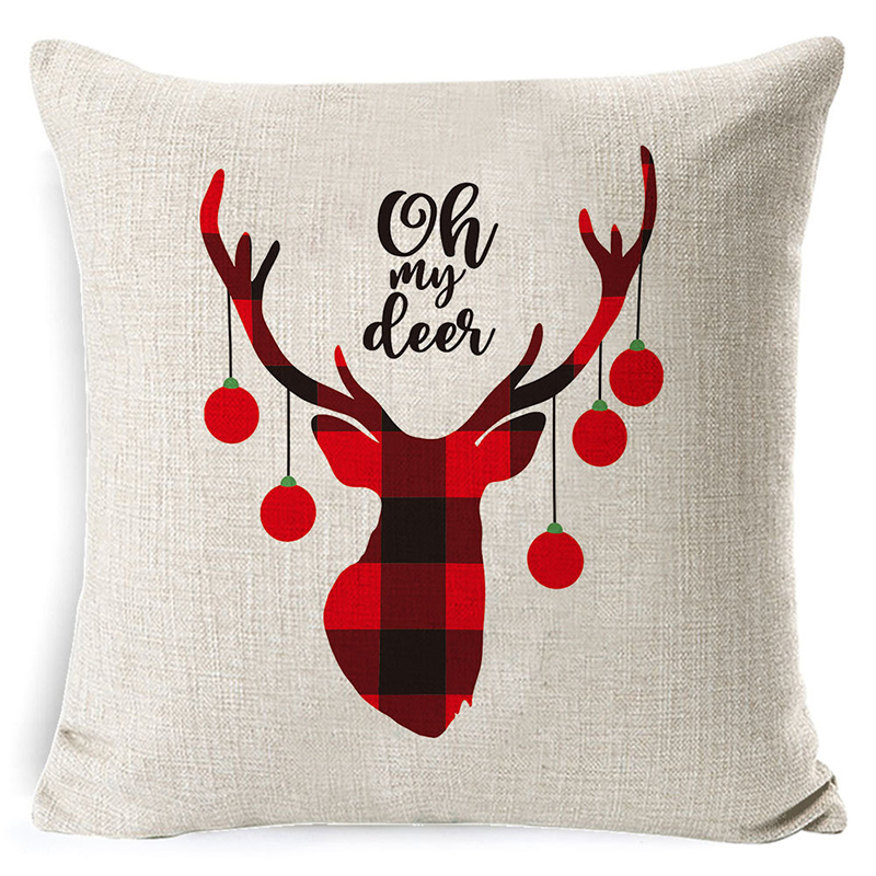 Linen Square Throw Pillow Case Decorative Cushion Cover Pillowcase 17.7"x 17.7" 2