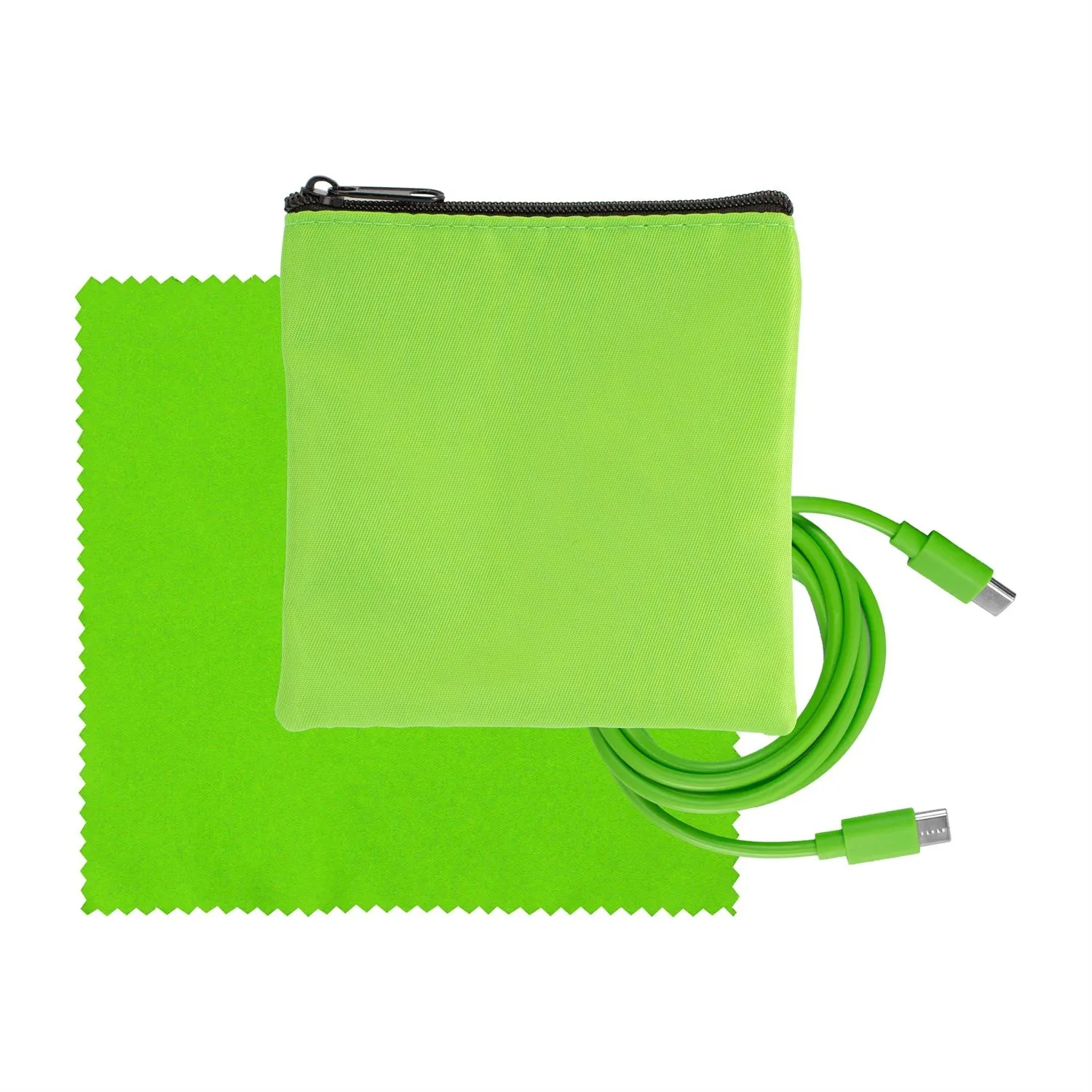 Colorful RPET C to C Cable & Cloth Set 15