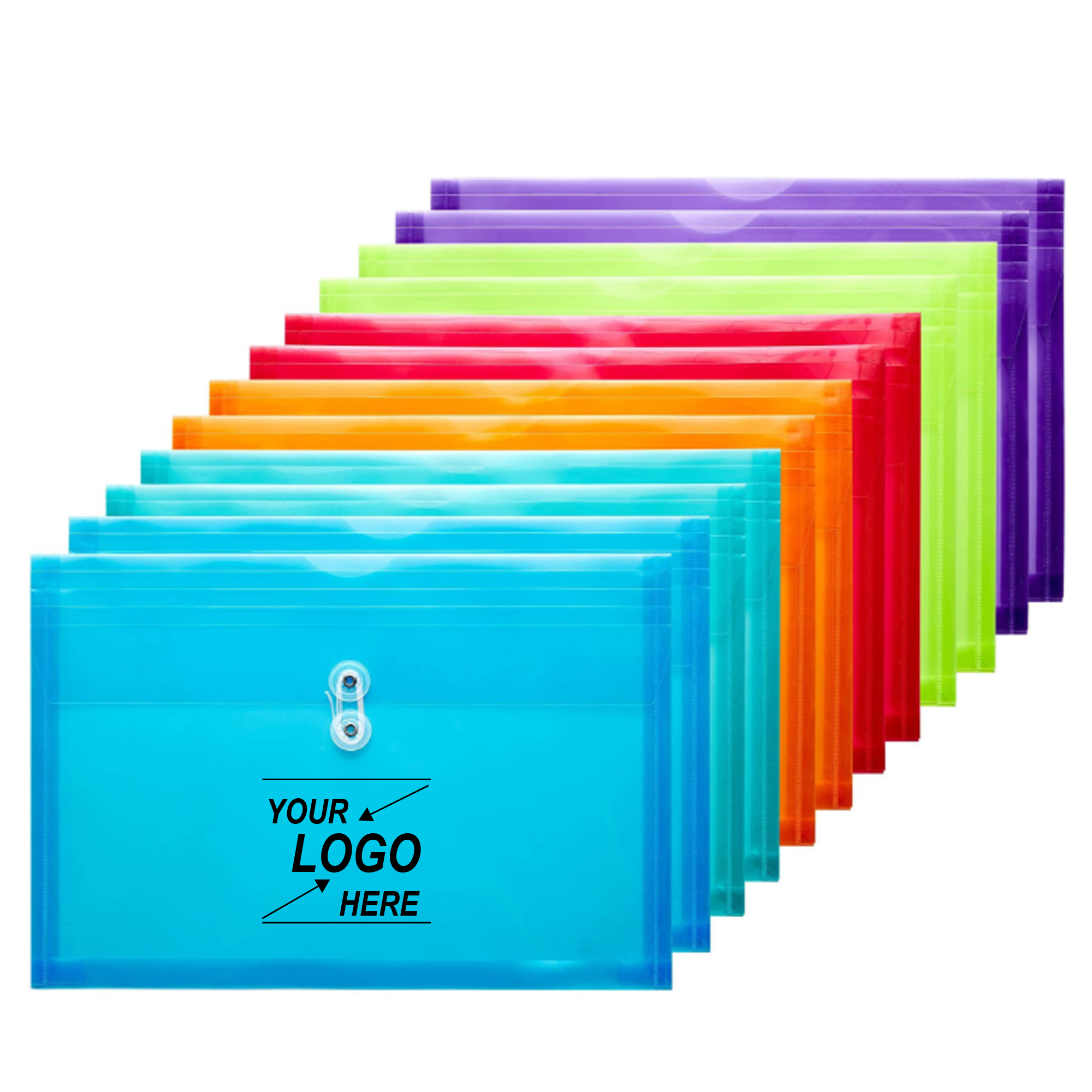 Expandable File Folder with String Closure