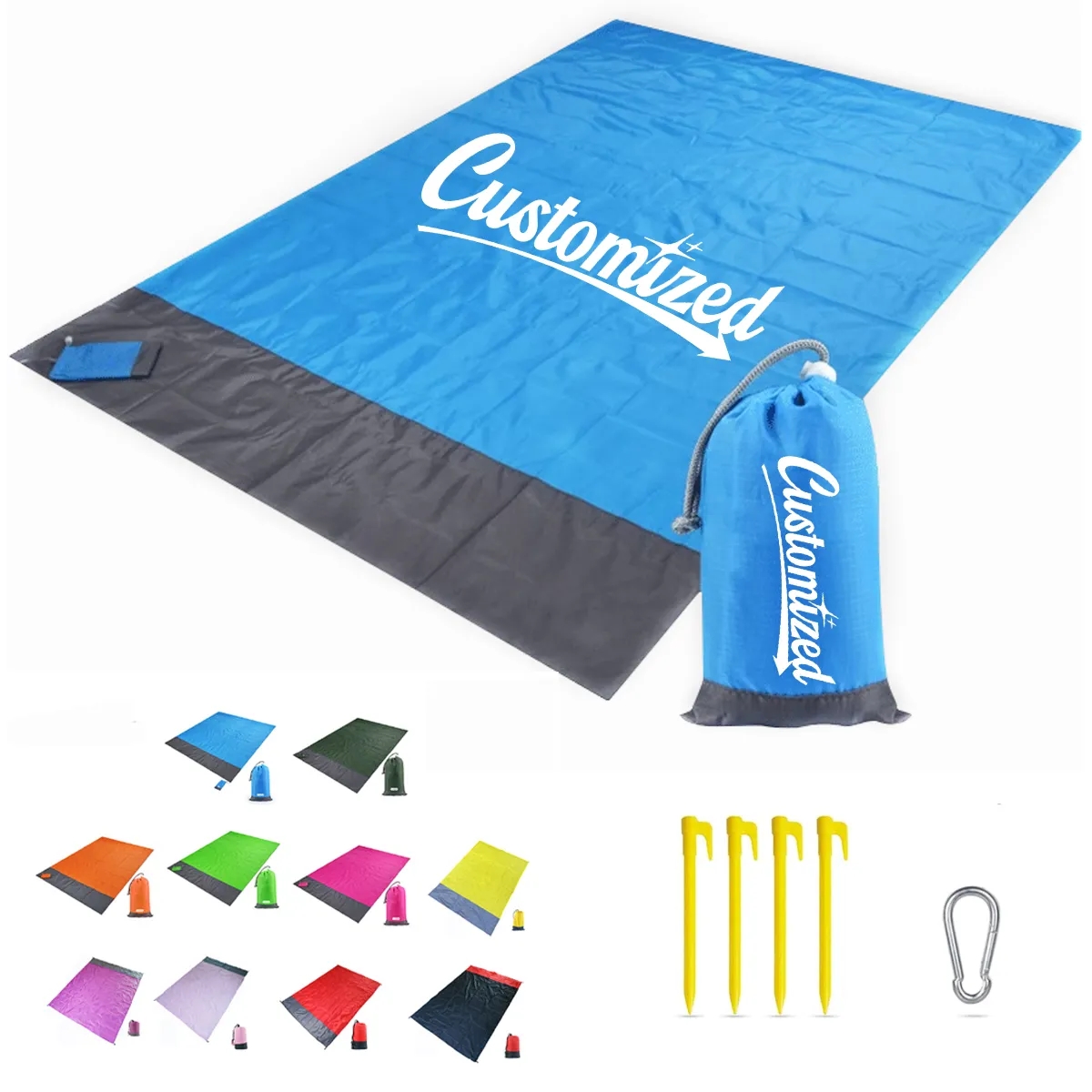 Waterproof Outdoor Picnic Blanket Camping Mat Stakes 7