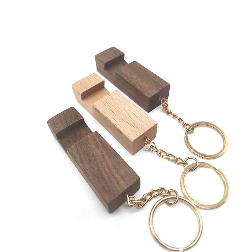 Wood Phone Stand With Key Chain 3