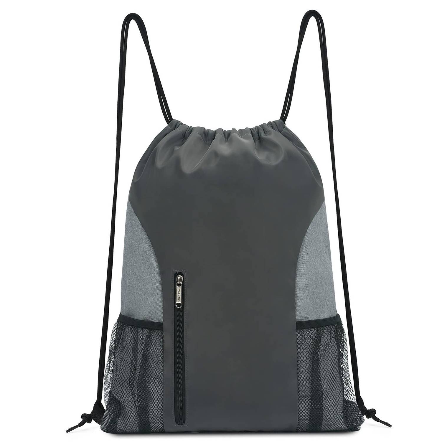 Sports Gym Water Resistant Drawstring Backpack for Women Men 4