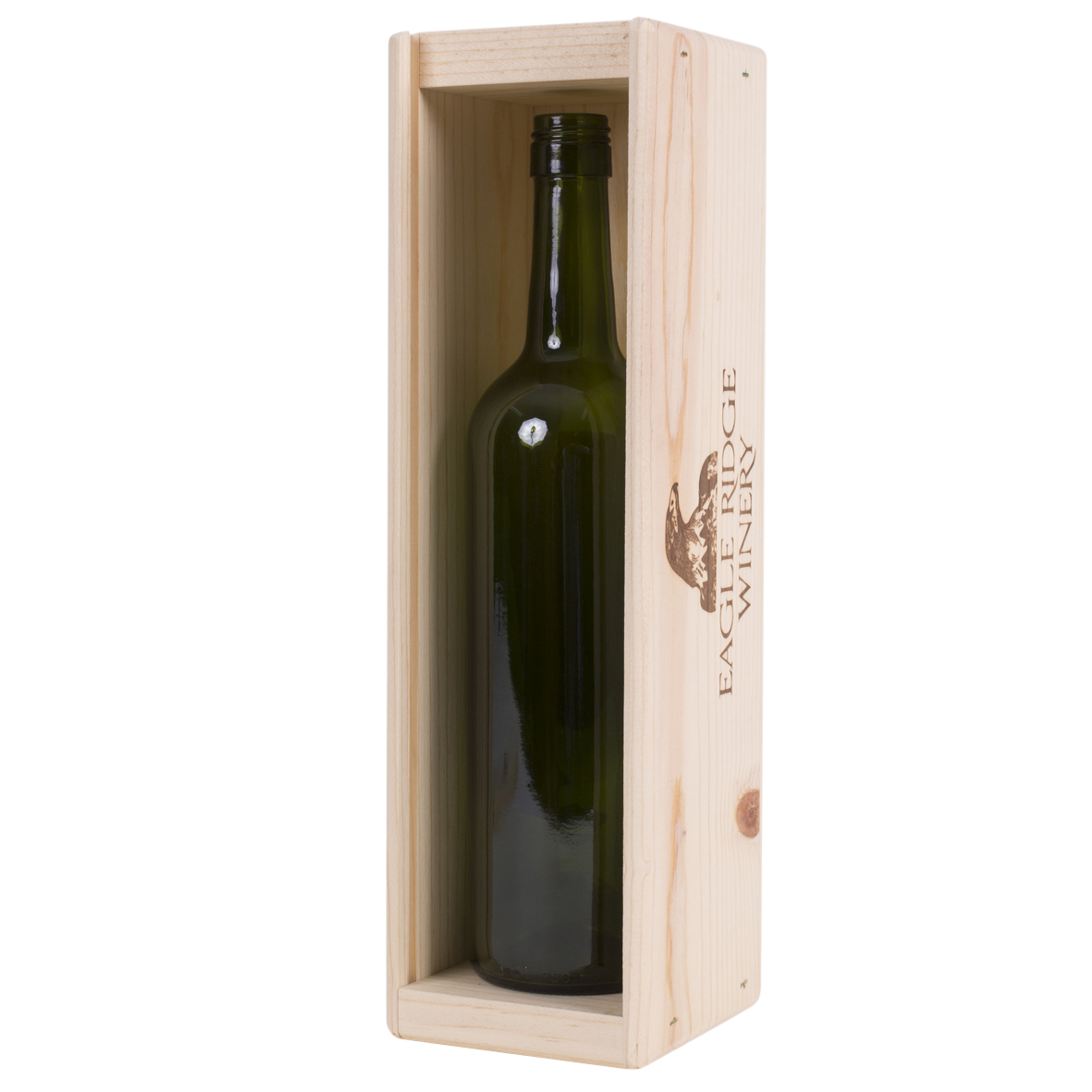 1-Bottle Wood Wine Box 1