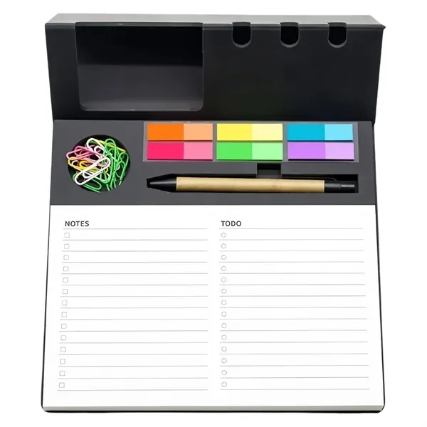 PU Leather Magnetic Notepad - Multifunctional Design 4