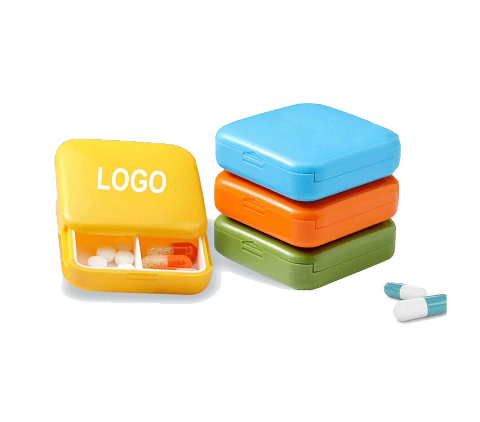 Compartments Portable Travel Pill Case