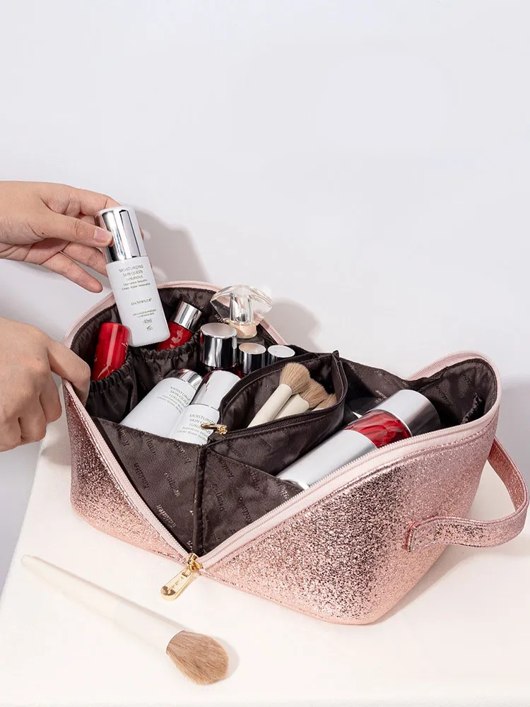 Polyurethane Large Capacity Multifunctional Travel Makeup Ba 3