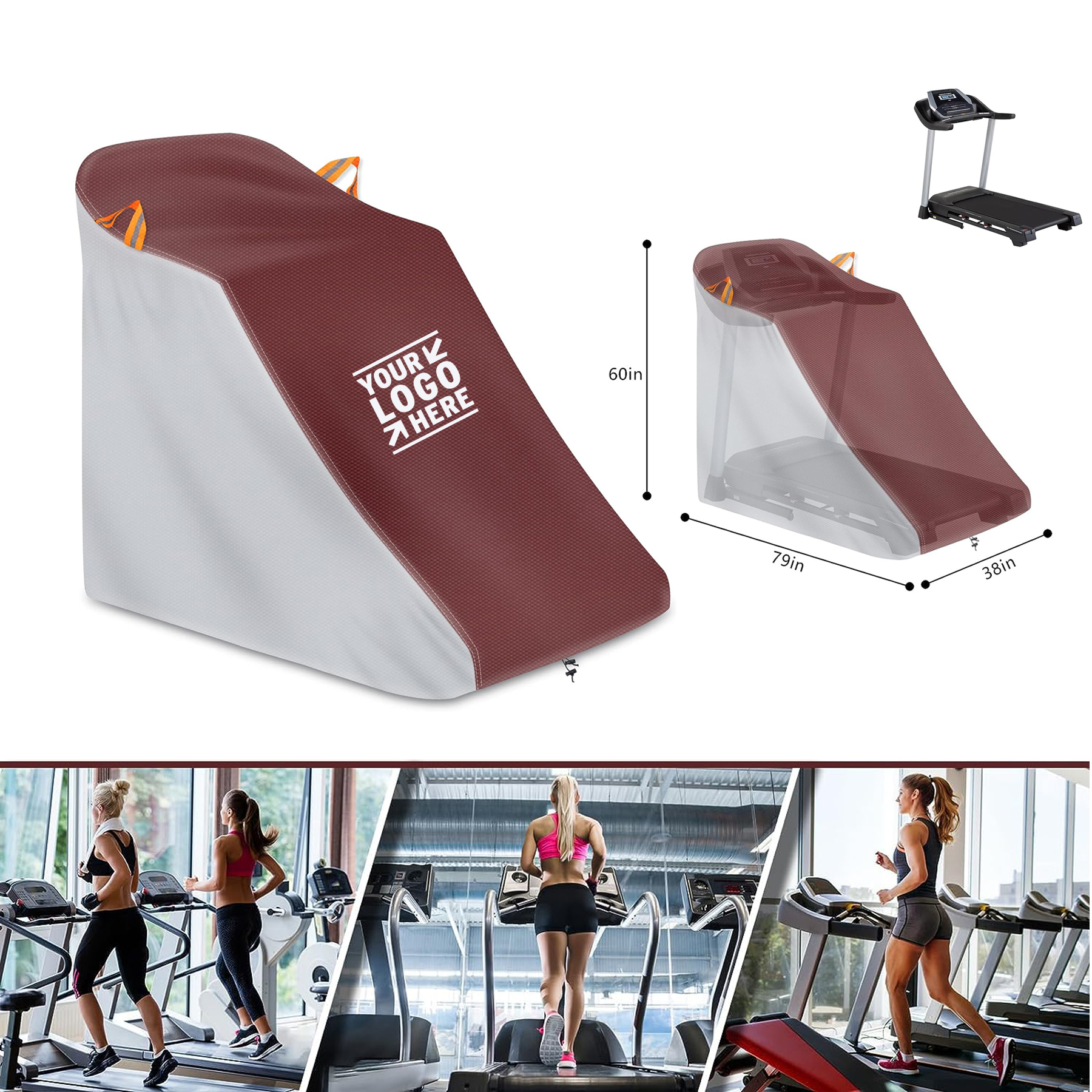 210D Oxford Cloth Material Sports Treadmill Windproof Waterproof Protection Cover 2