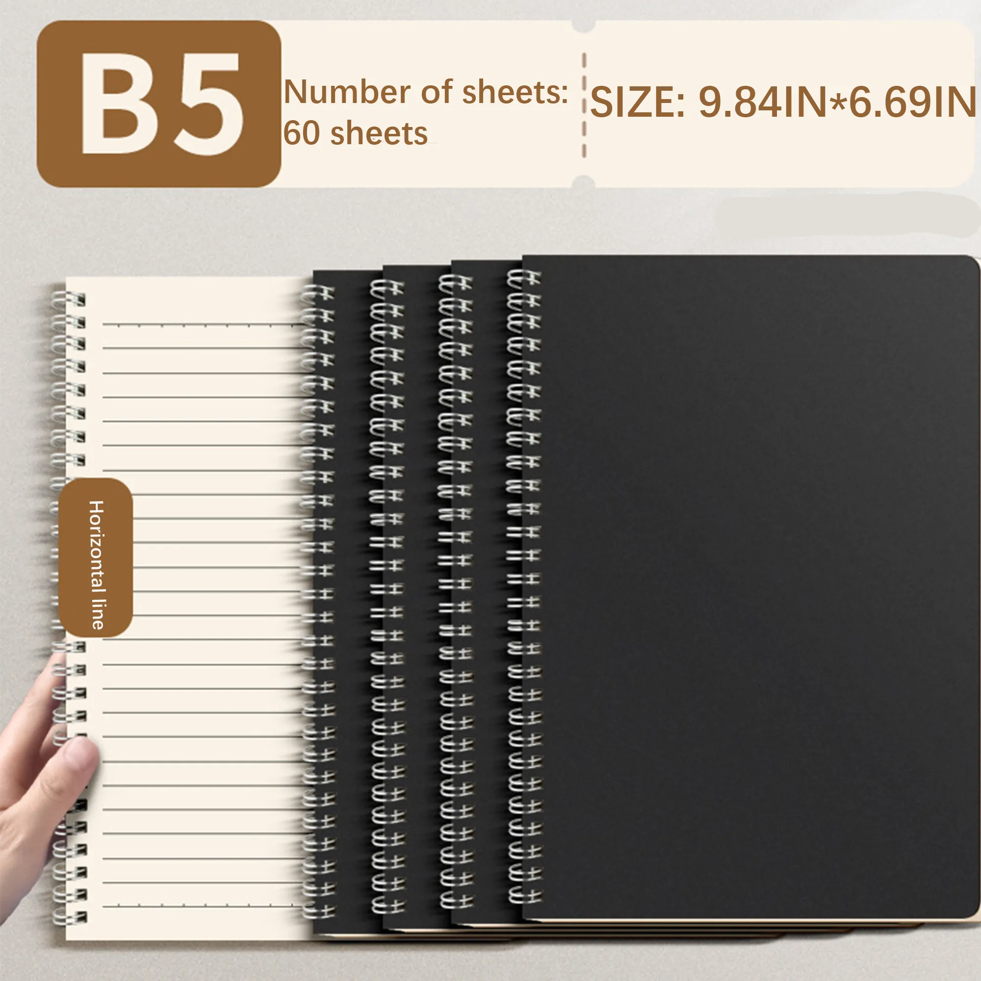 Kraft Paper Coil Notebook with Logo Printed for Students 3