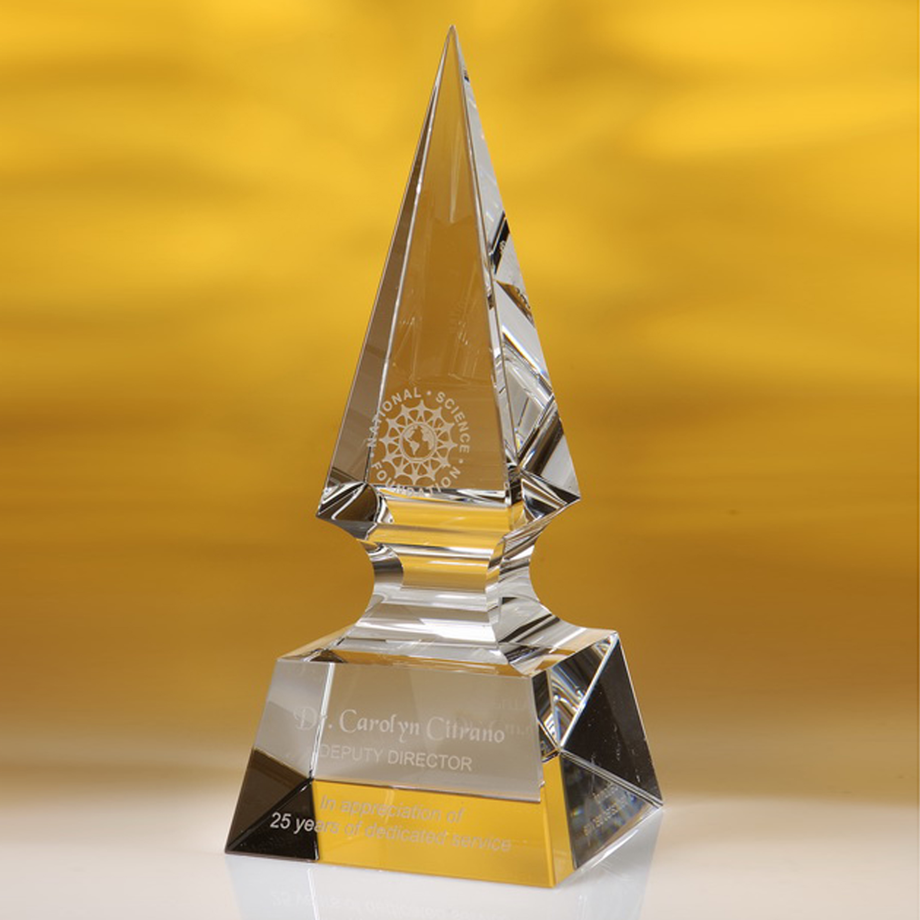 9-1/2" Crystal Award-Spear_D194CA 2