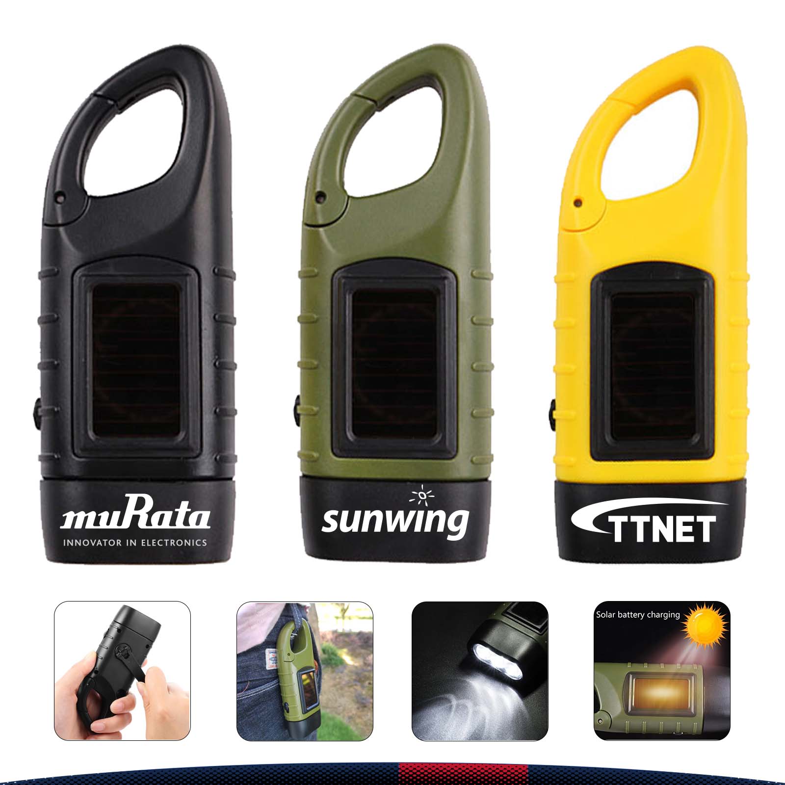 Hand Crank Solar Flashlight 3