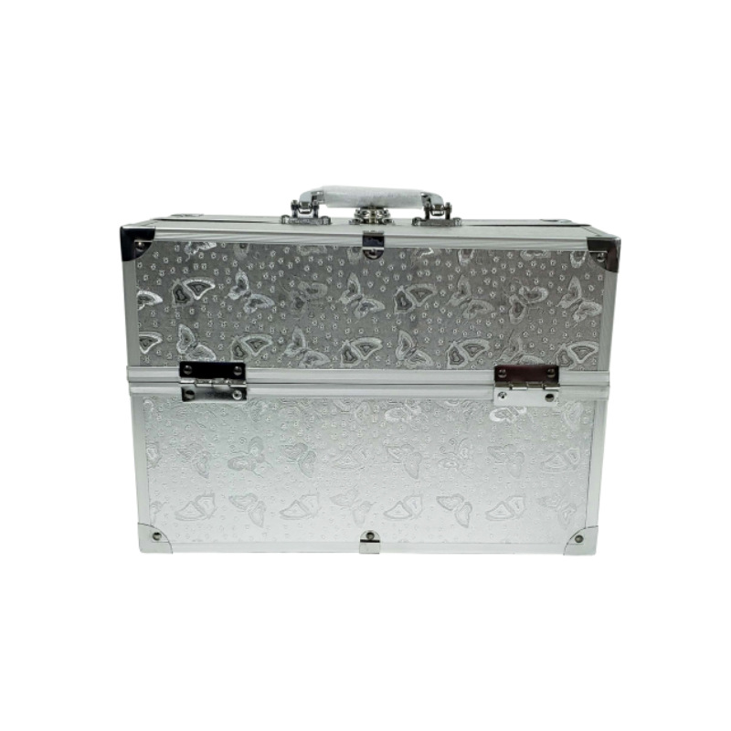 Heavy Duty Makeup Case Professional Travel Organizer Box / Makeup Bag -2 Door 4
