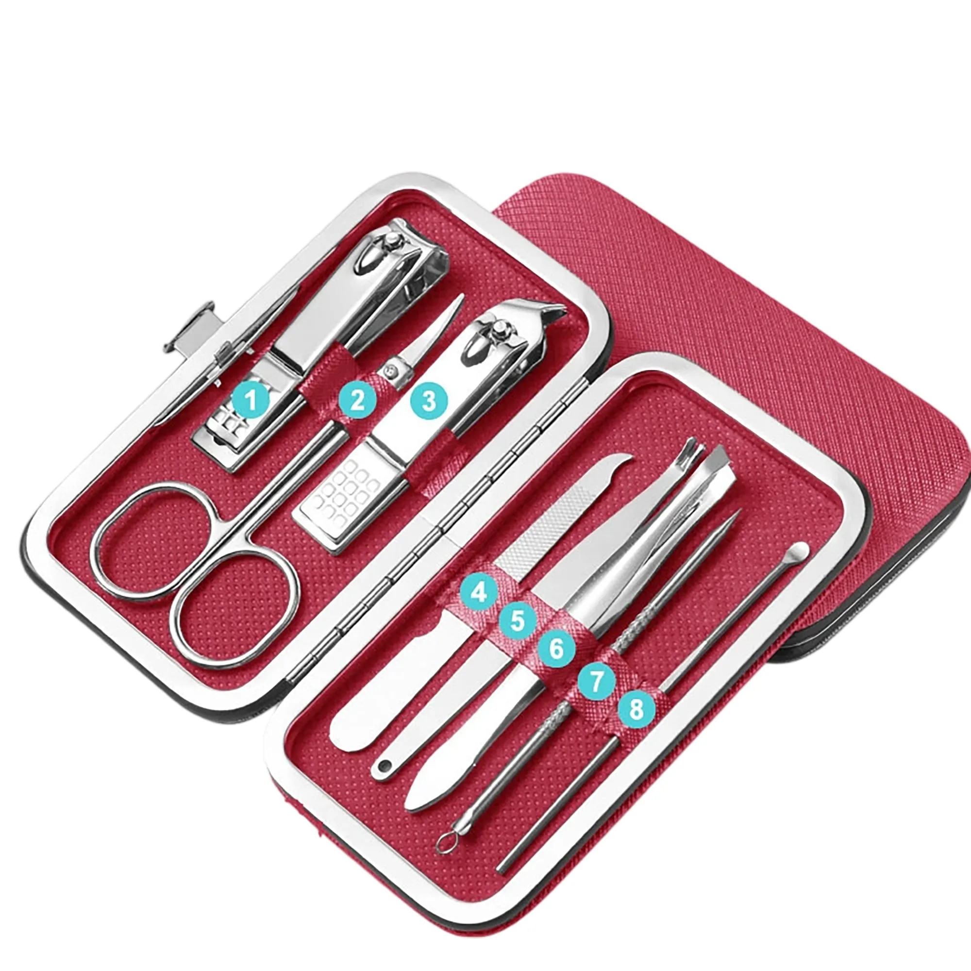 Stainless Steel Nail Clipper Set with Case 9