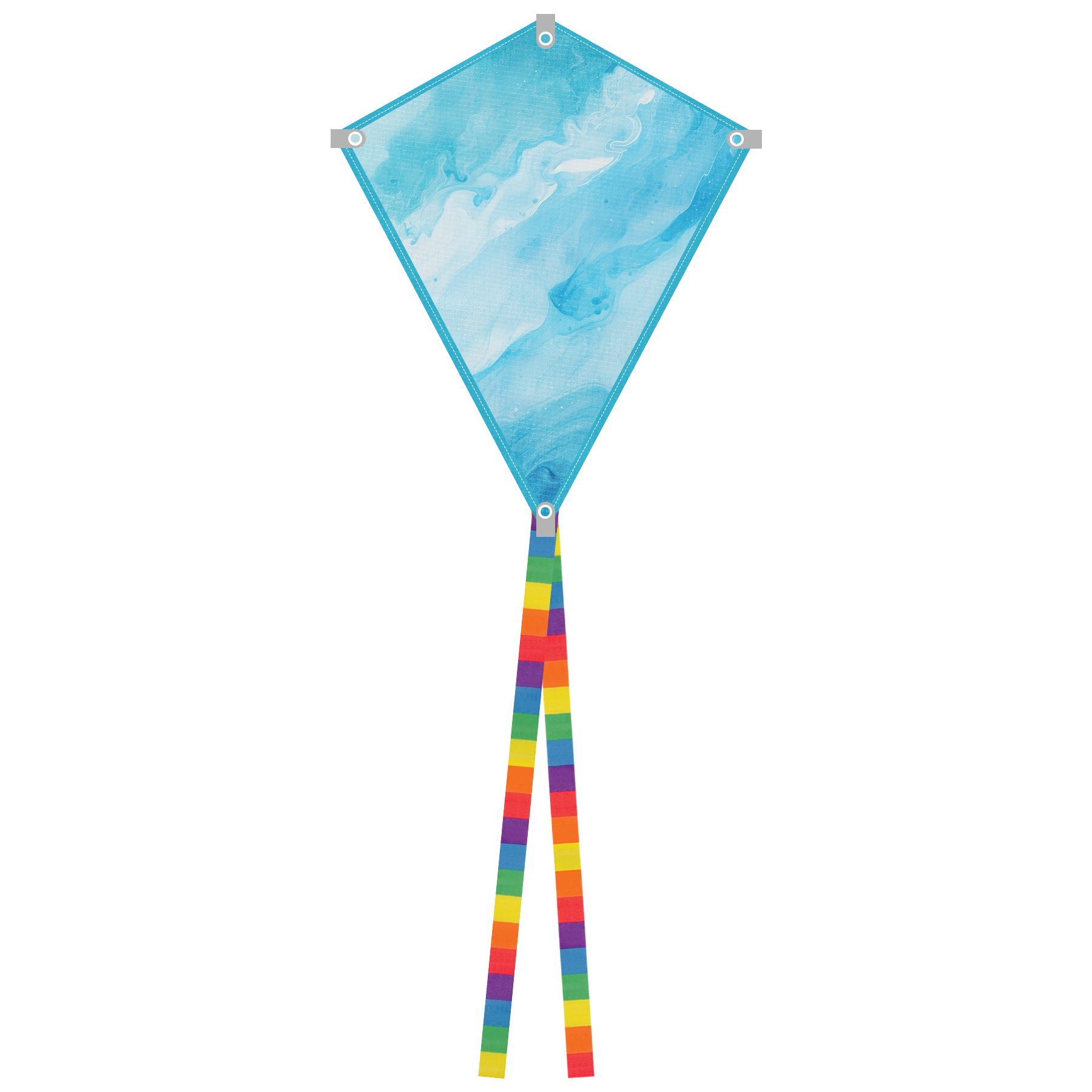 Full Color Polyester Diamond Kite Toy With String Set 6