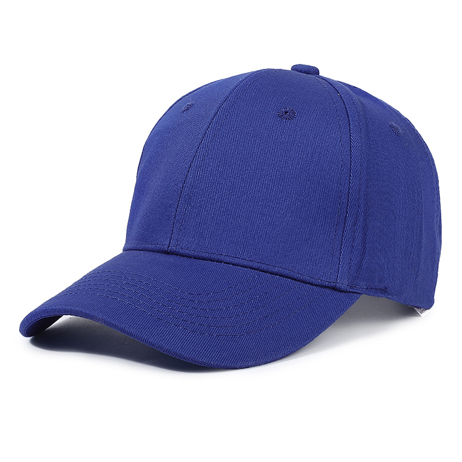 Stock Solid Color Cotton 6-Panel Baseball Cap w/ D-Ring 53
