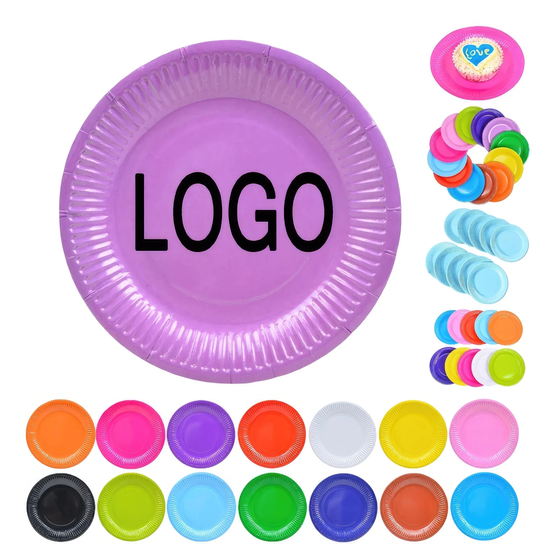7" Disposable Party Picnic Salad Dessert Paper Plate 1