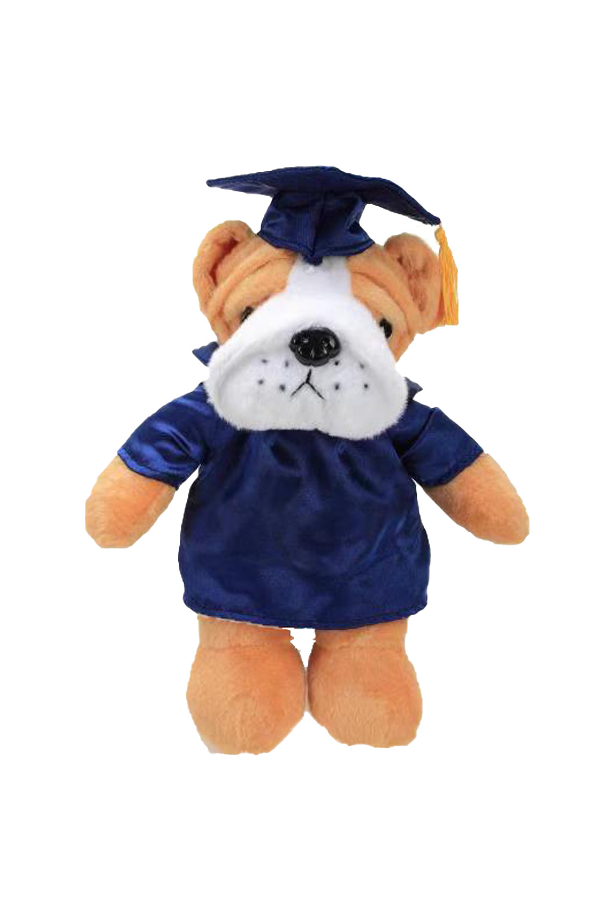 Soft Plush Bulldog in Graduation Cap & Gown Stuffed Animal 5