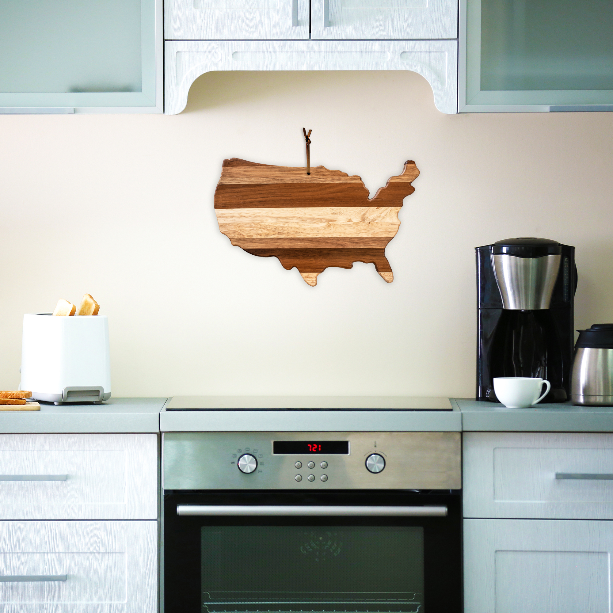 Rock & Branch® Shiplap Series USA Shaped Wood Serving and Cutting Board 5