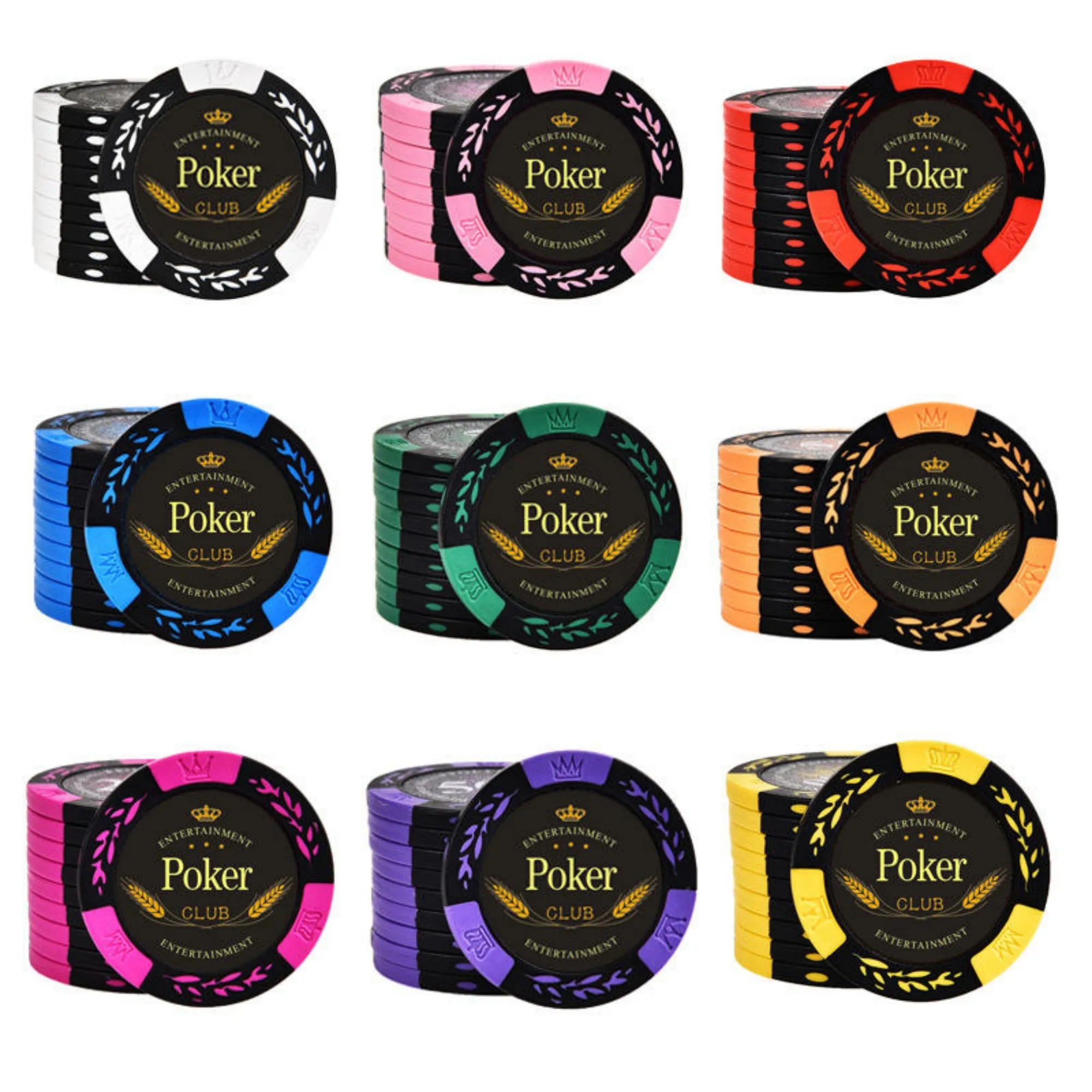 Casino Personal Logo Plastic Poker Chips Sets MOQ100 3