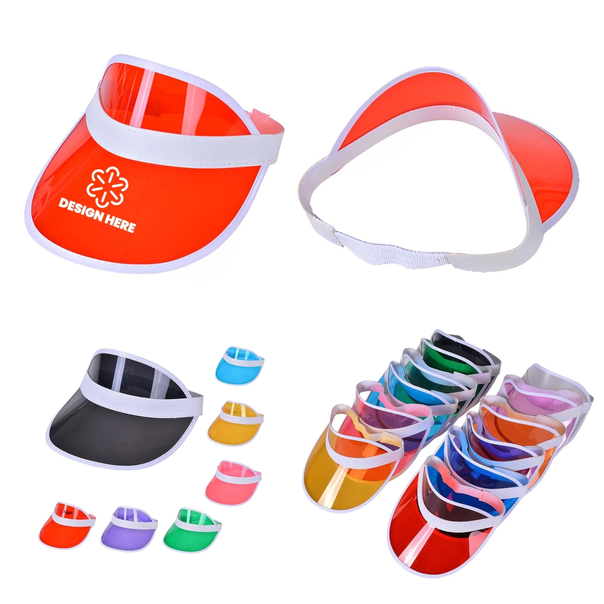 Unisex Sun Visors Plastic Clear Cap 9